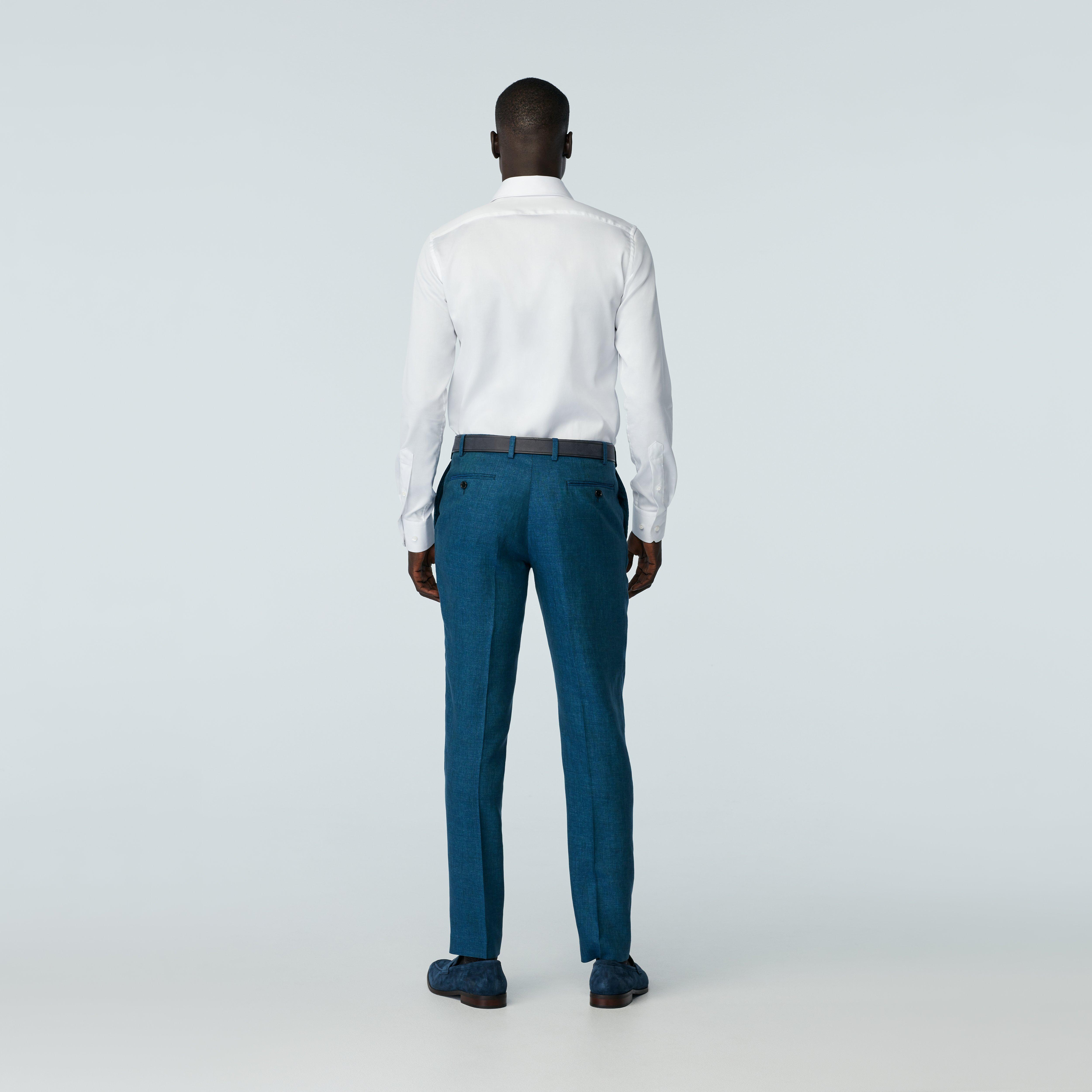Teal Linen Relaxed Pant