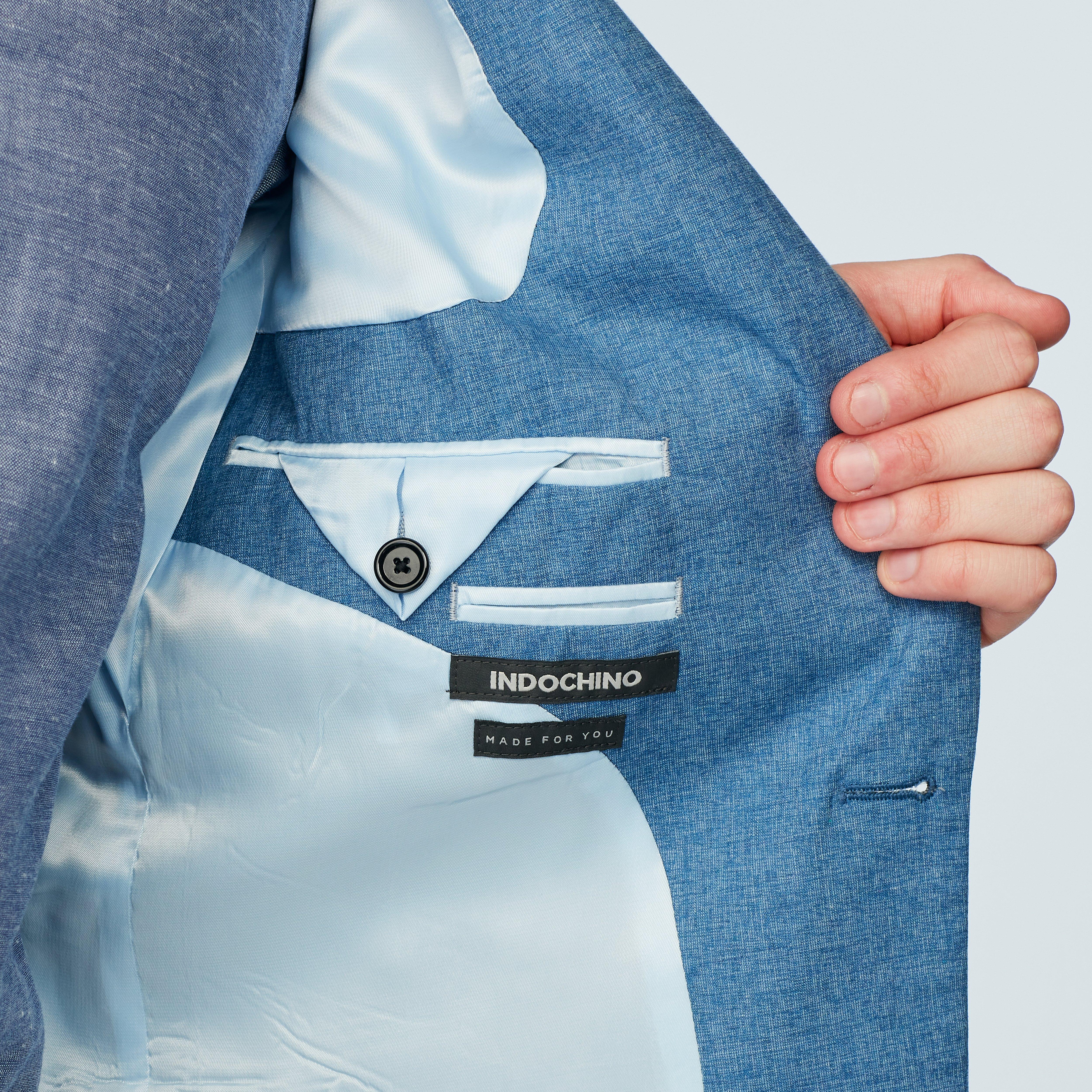 Product thumbnail 3 Blue blazer - Solid Design from Italian Indochino Collection