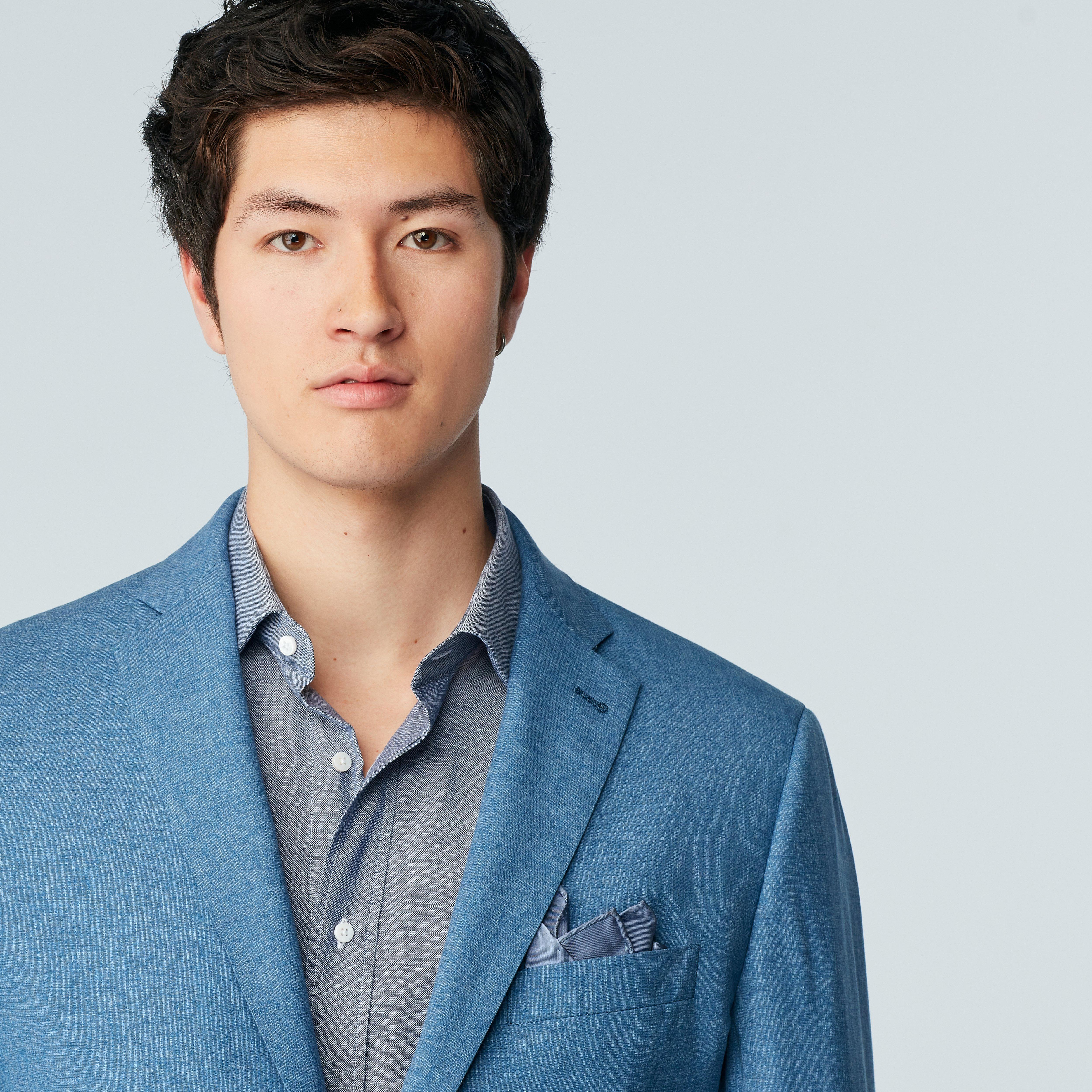Product thumbnail 4 Blue blazer - Solid Design from Italian Indochino Collection