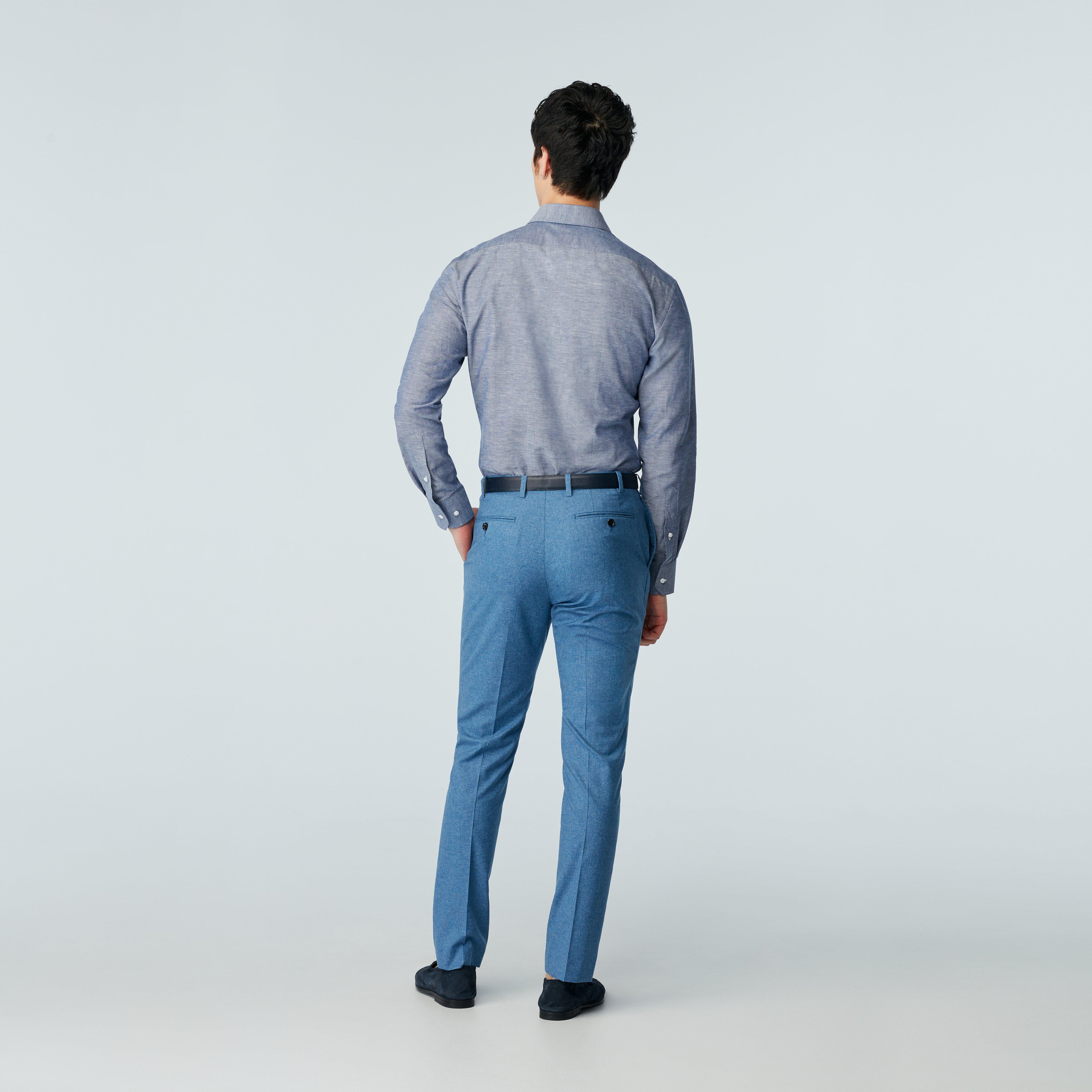 Product thumbnail 2 Blue pants - Solid Design from Italian Indochino Collection