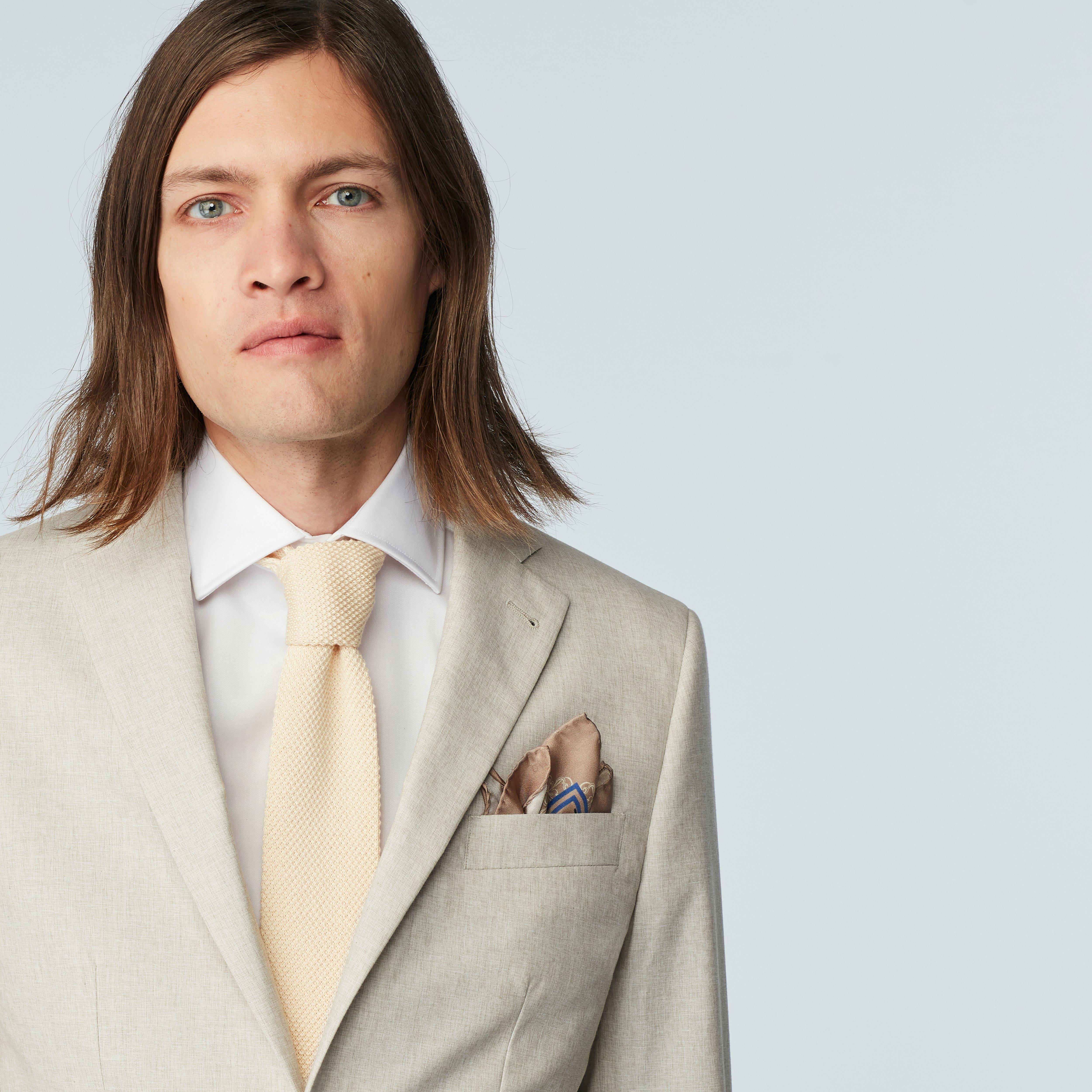 Product thumbnail 4 Cream blazer - Solid Design from Italian Indochino Collection