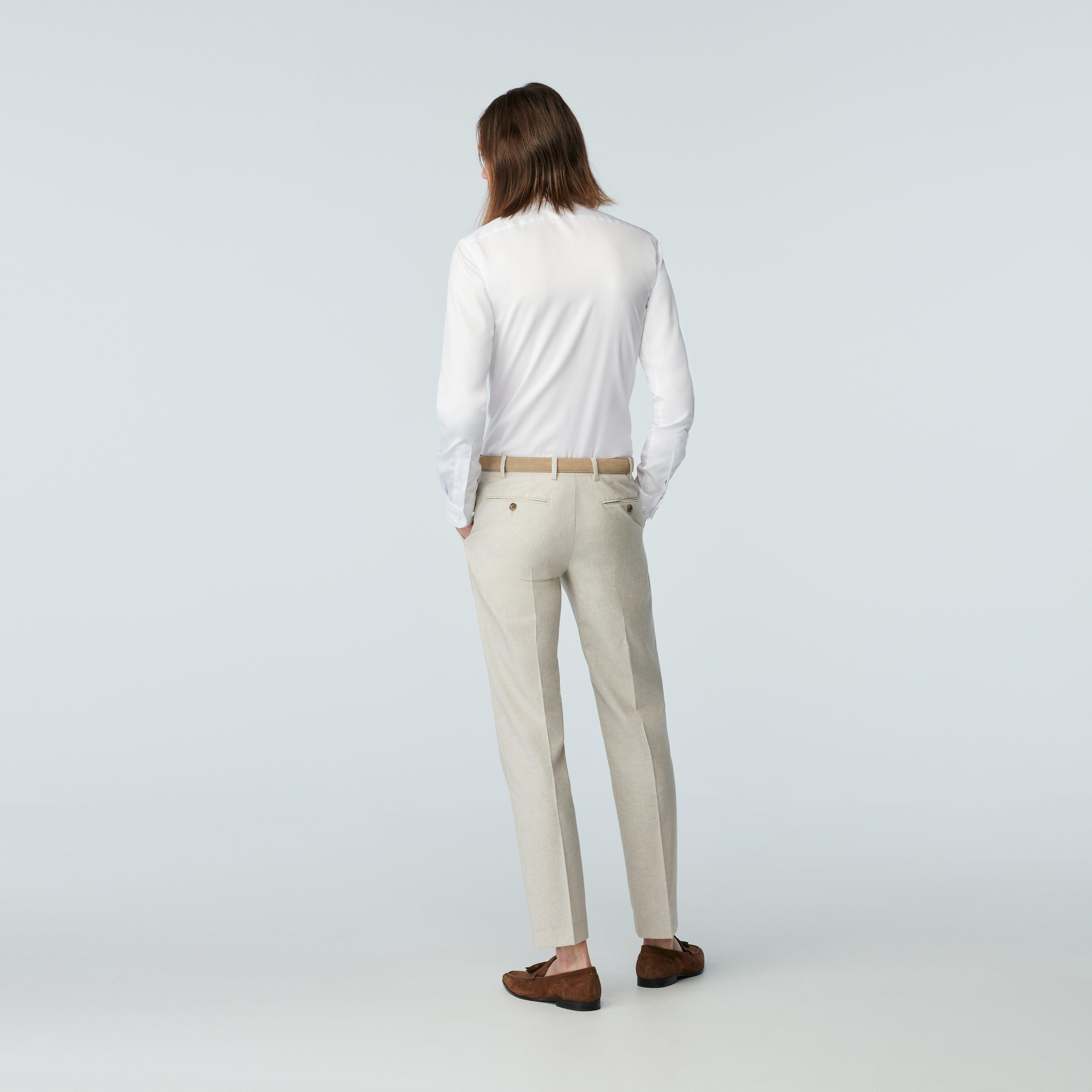 Custom Suits Made For You - Montella Wool Cotton Silk Cream Suit ...
