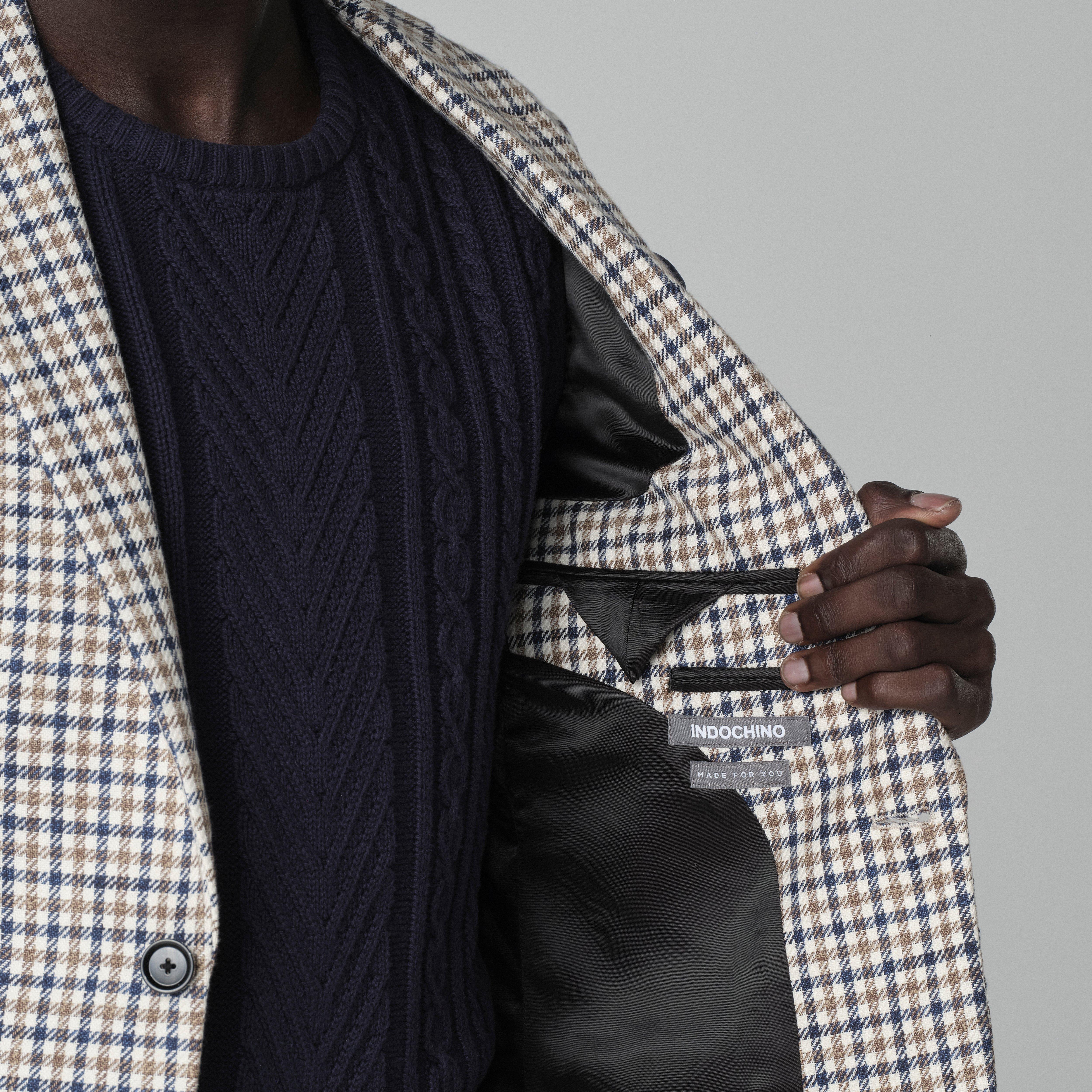 Product thumbnail 5 Navy suit - Checked Design from Italian Spring / Summer Indochino Collection