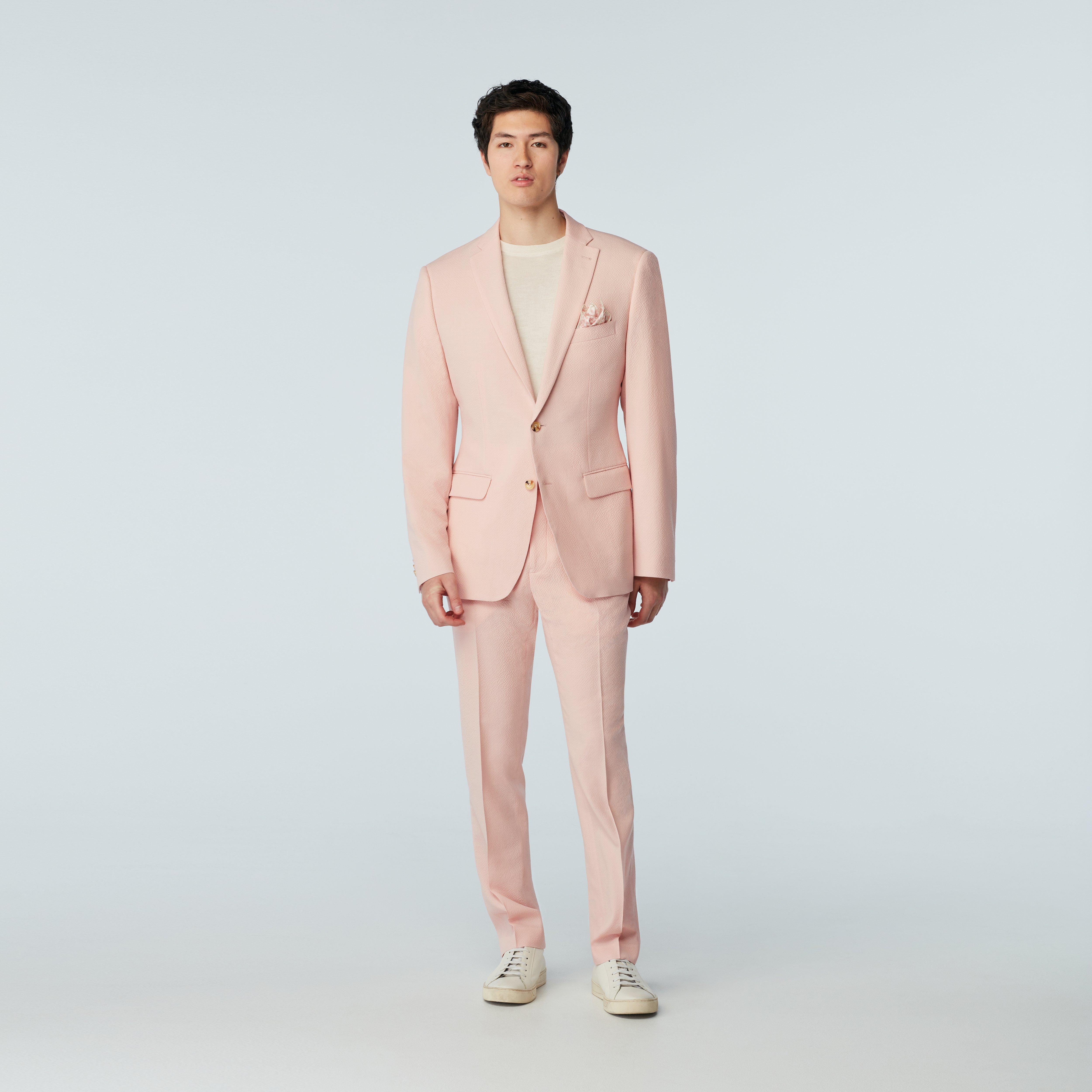 Blush pink hot sale mens blazer