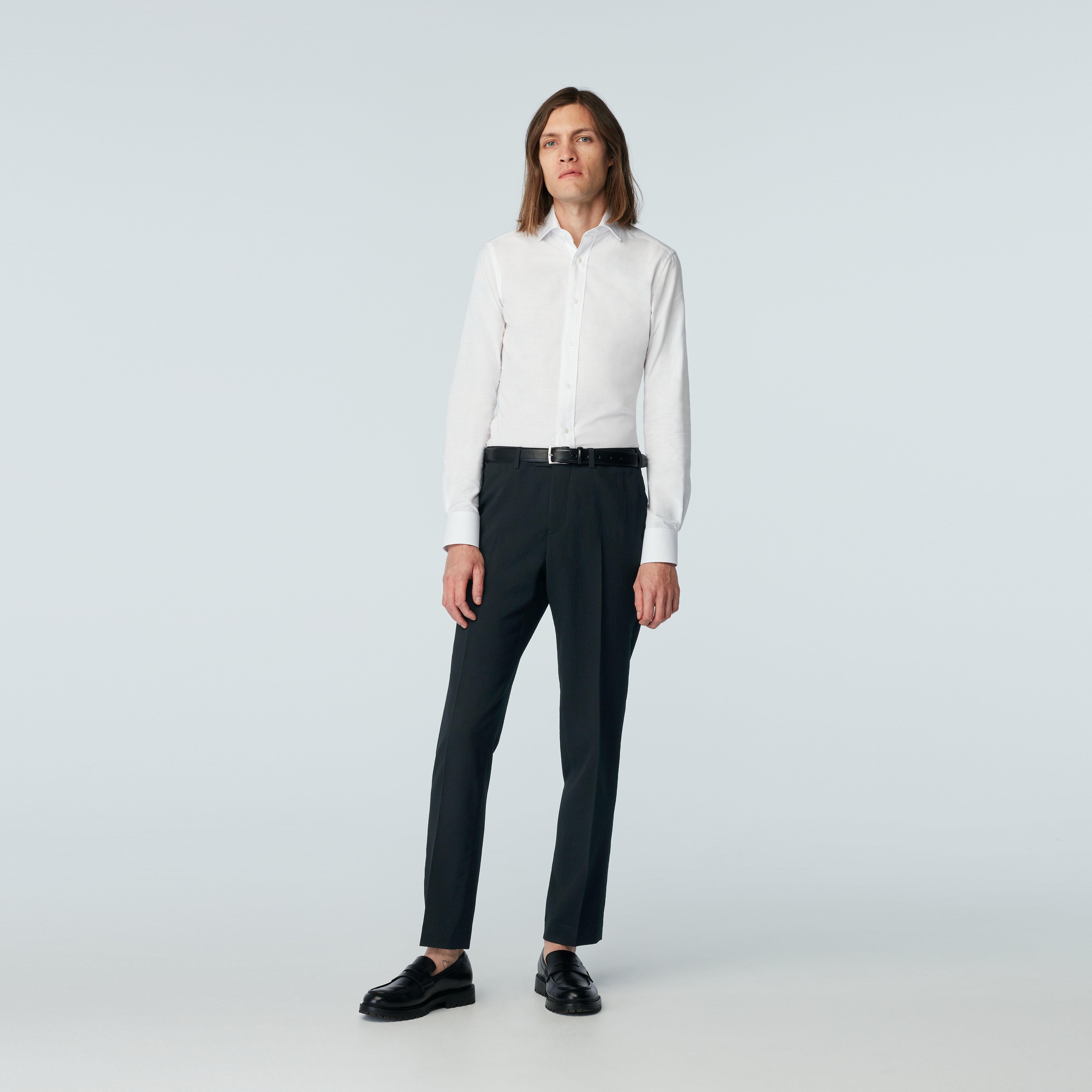 Custom Pants Made For You - Stapleford Seersucker Black pants