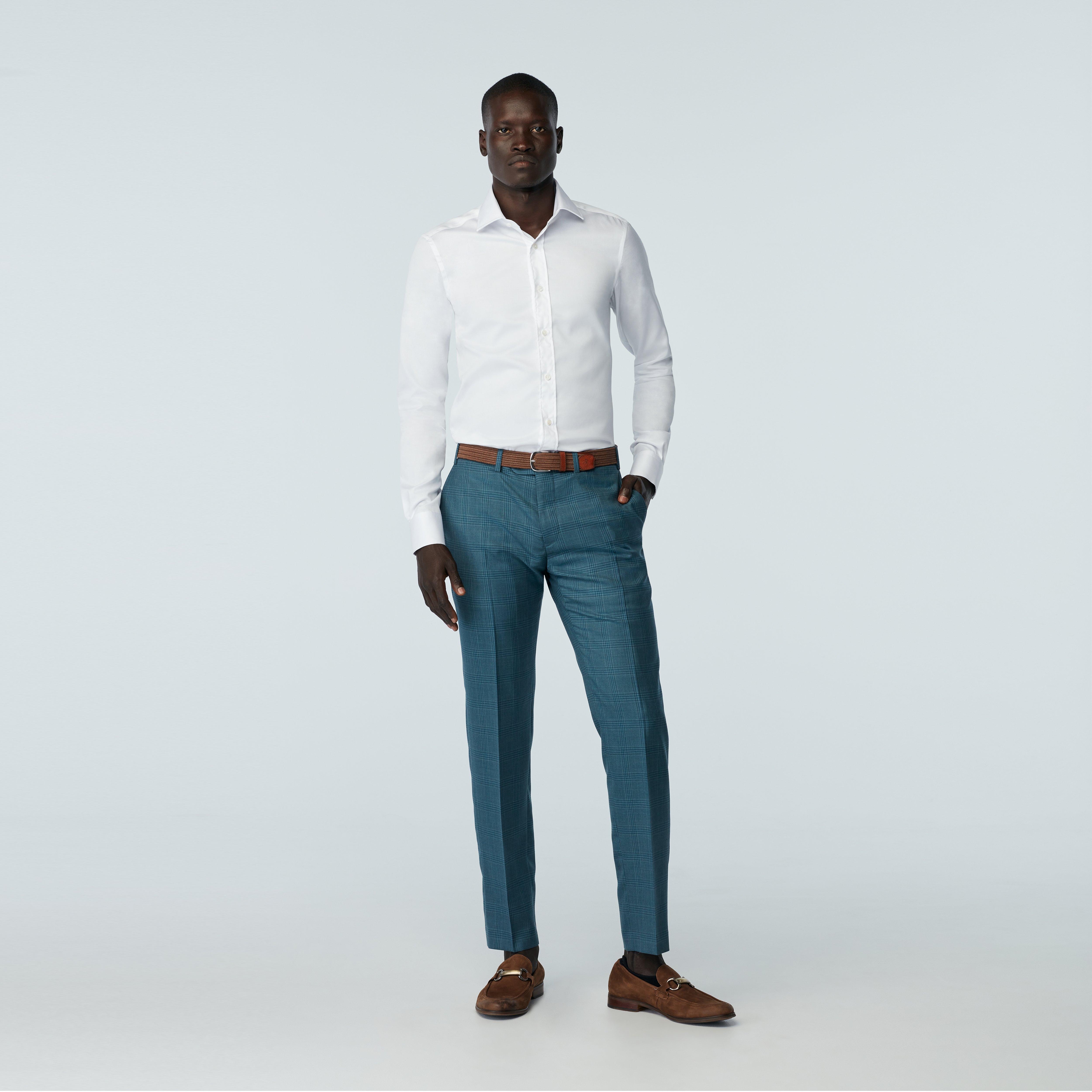 Teal pants - Checked Design from Seasonal Indochino Collection