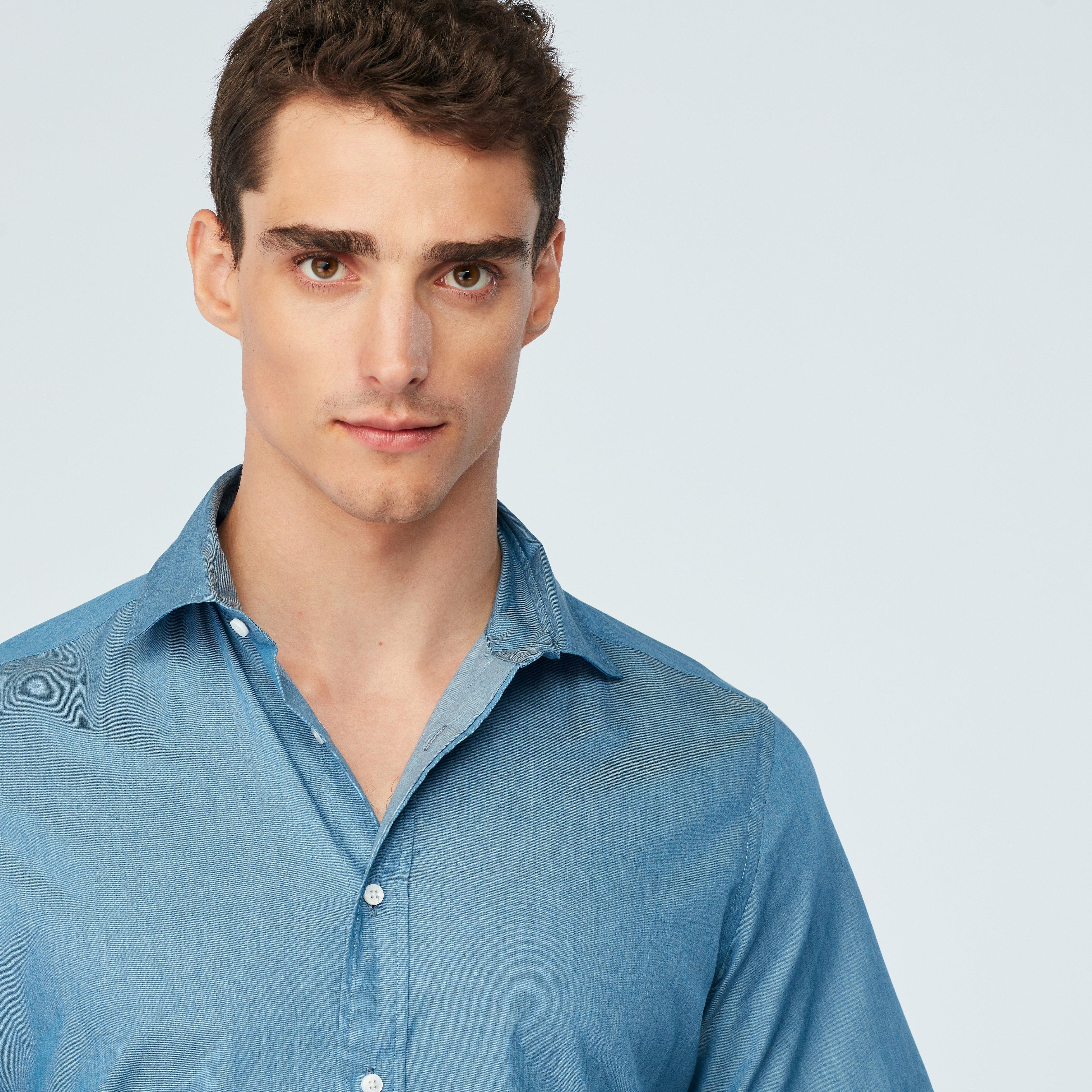 Product thumbnail 3 Blue shirt - Solid Design from Indochino Collection