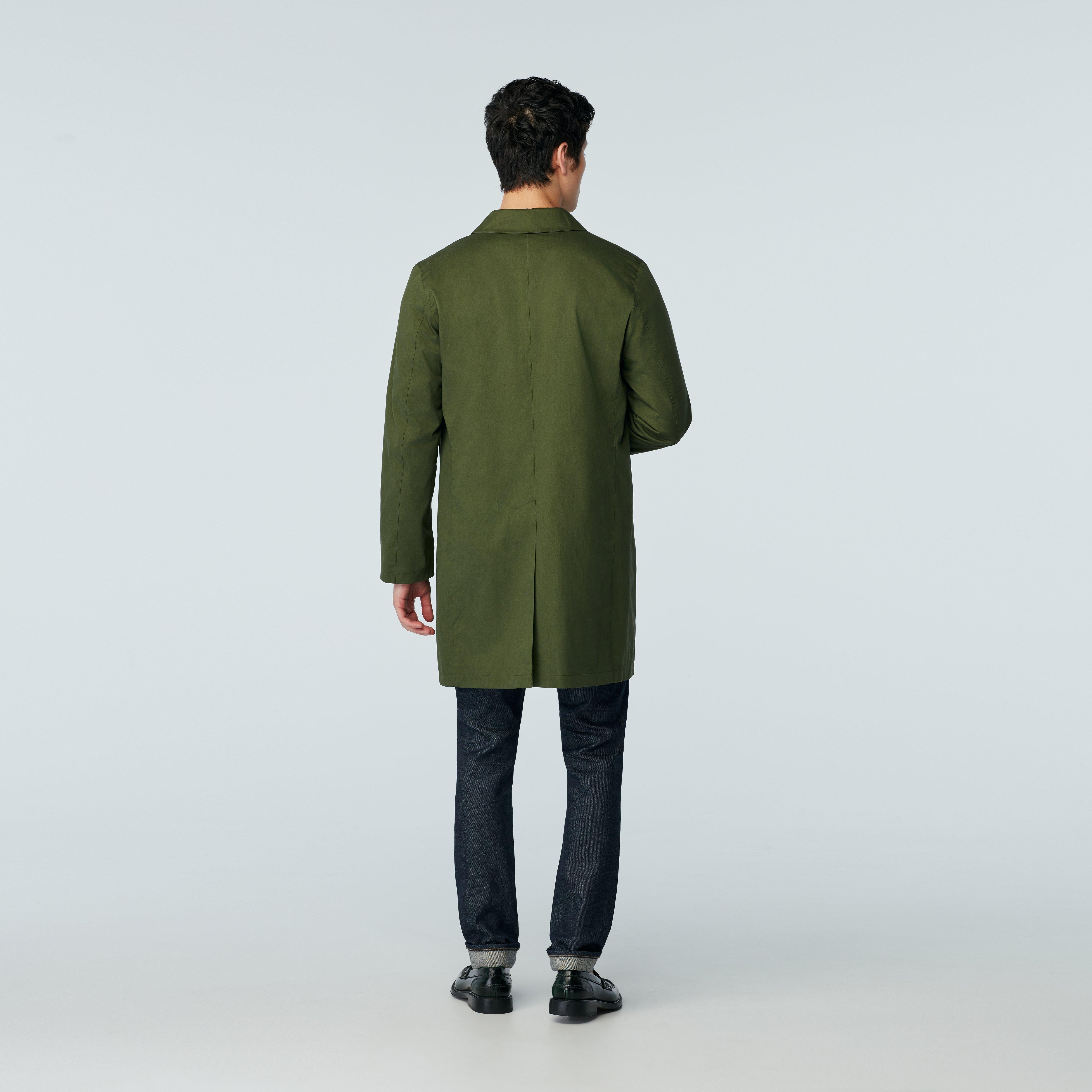 Men's Custom Mac Coats - Highcliffe Olive Mac Coat | INDOCHINO