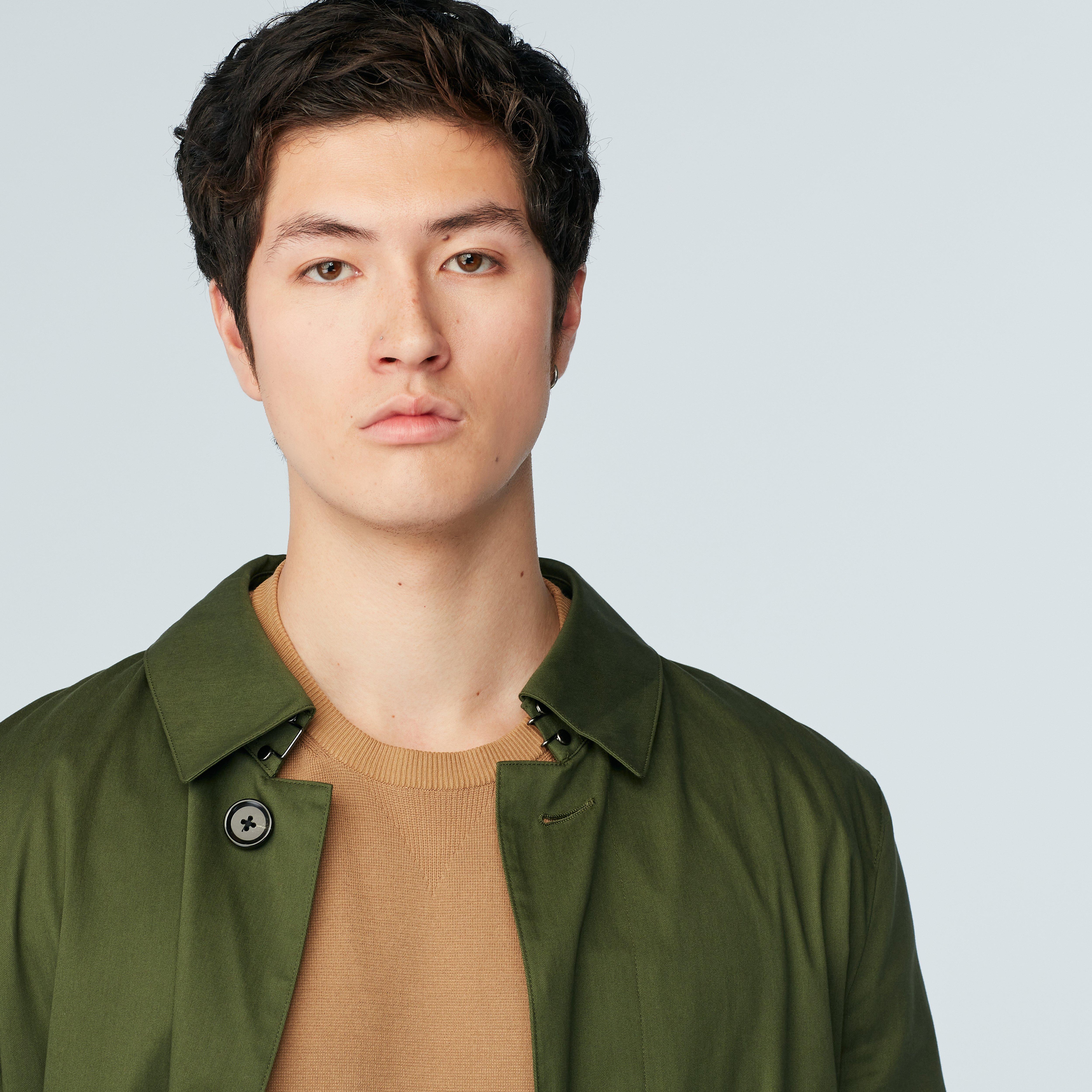 Men's Custom Mac Coats - Highcliffe Olive Mac Coat | INDOCHINO