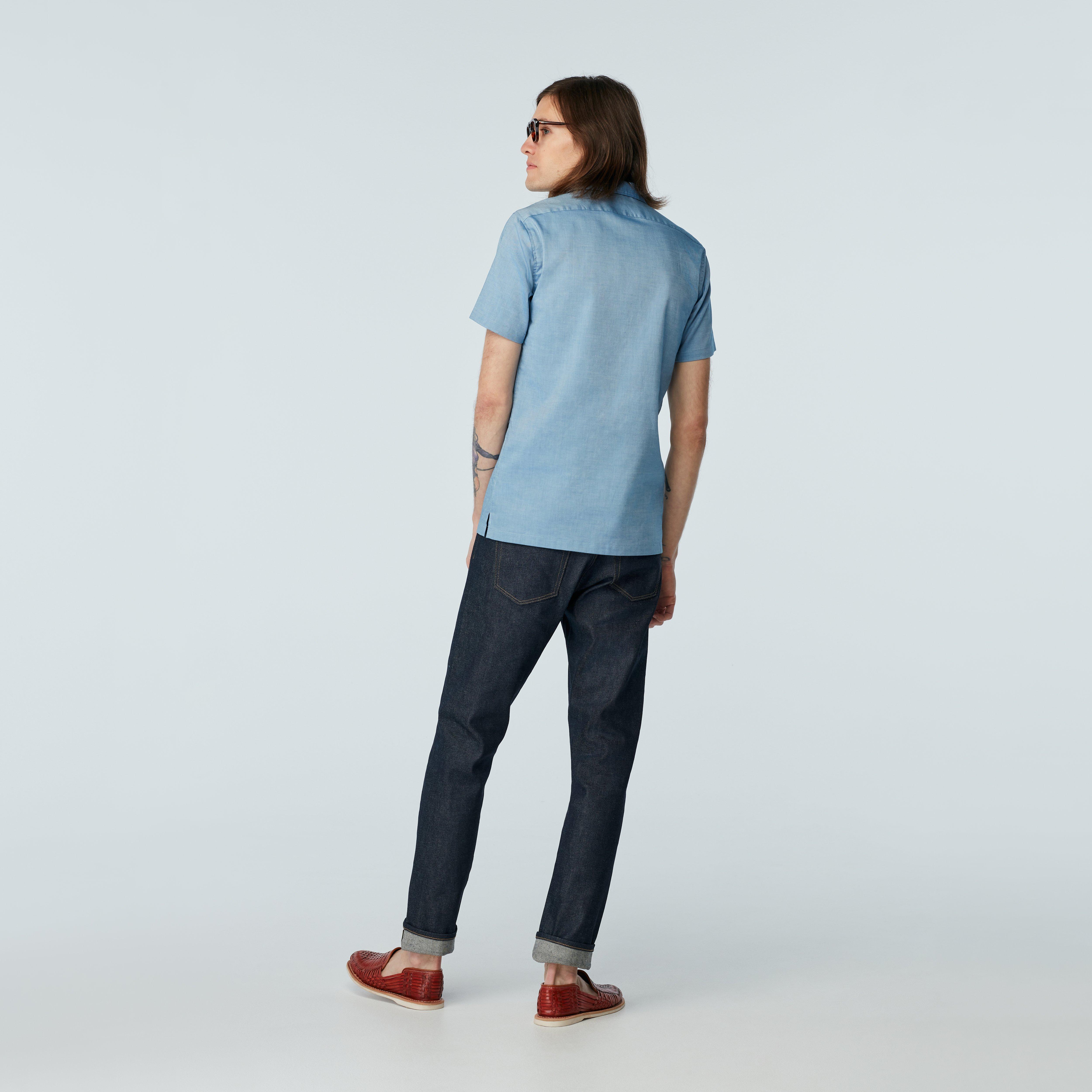 Product thumbnail 2 Blue campshirt - Hailey Solid Design from Indochino Collection