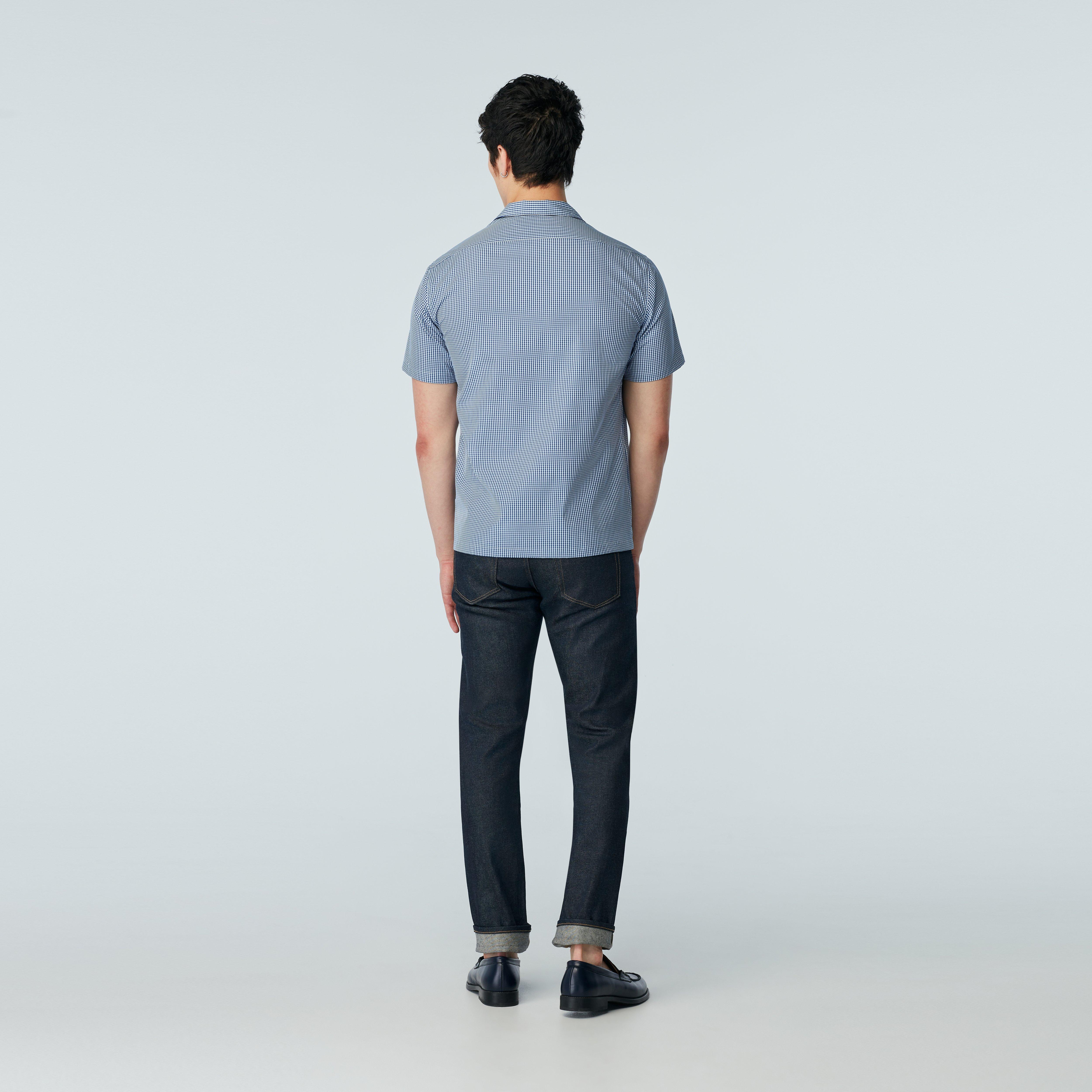 Product thumbnail 2 Blue campshirt - Hyde Checked Design from Indochino Collection