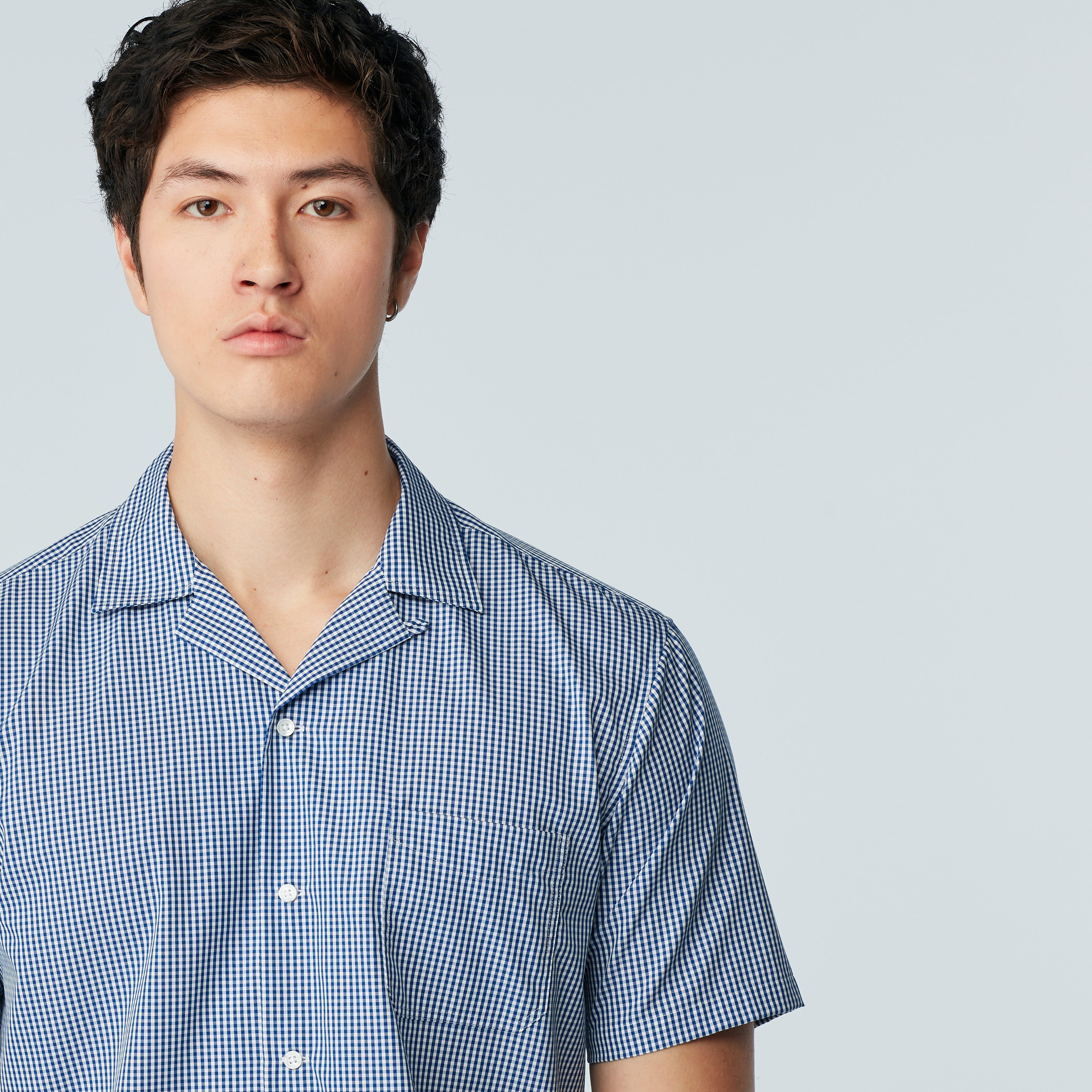 Product thumbnail 3 Blue campshirt - Hyde Checked Design from Indochino Collection