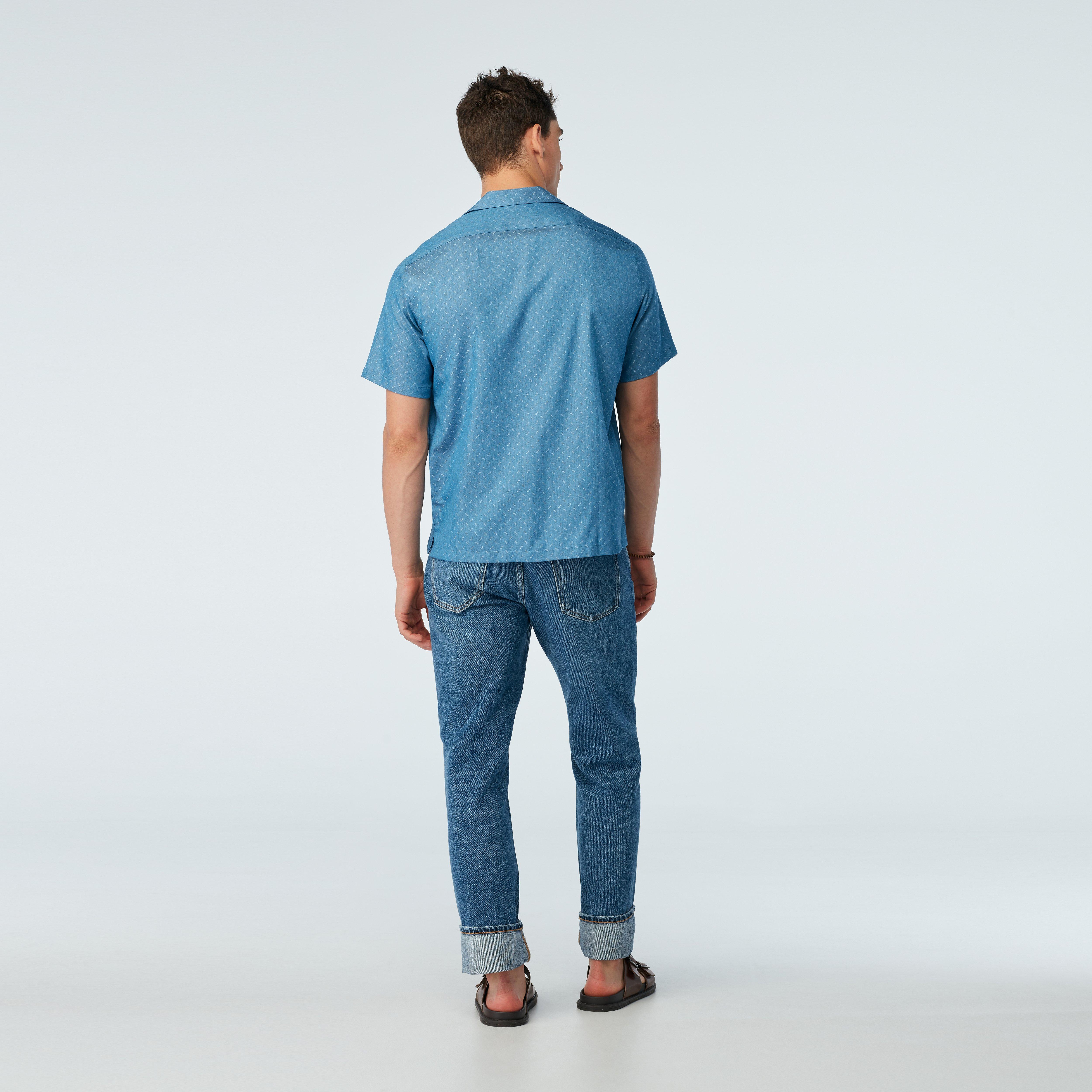 Product thumbnail 2 Blue campshirt - Pattern Design from Indochino Collection