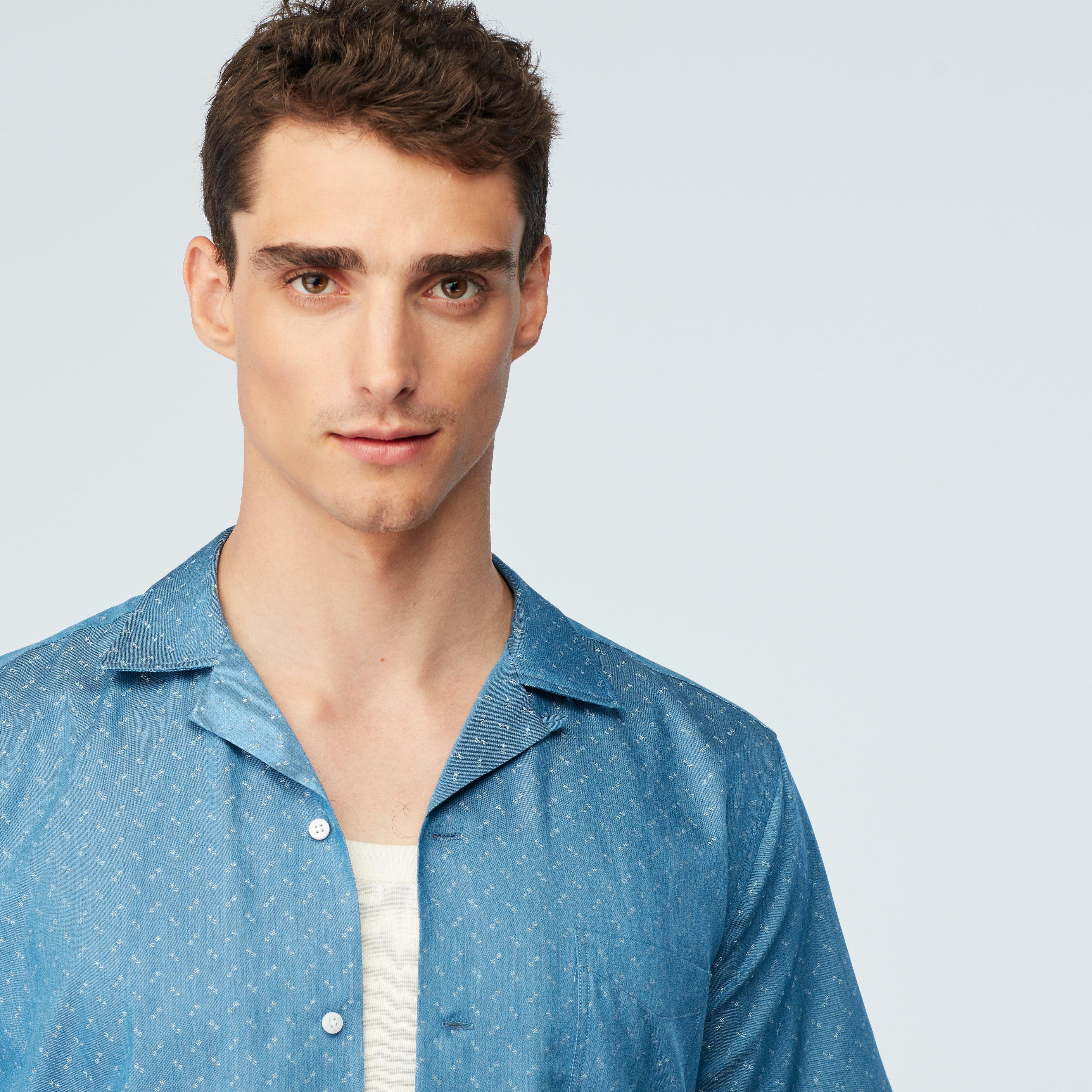 Product thumbnail 3 Blue campshirt - Pattern Design from Indochino Collection