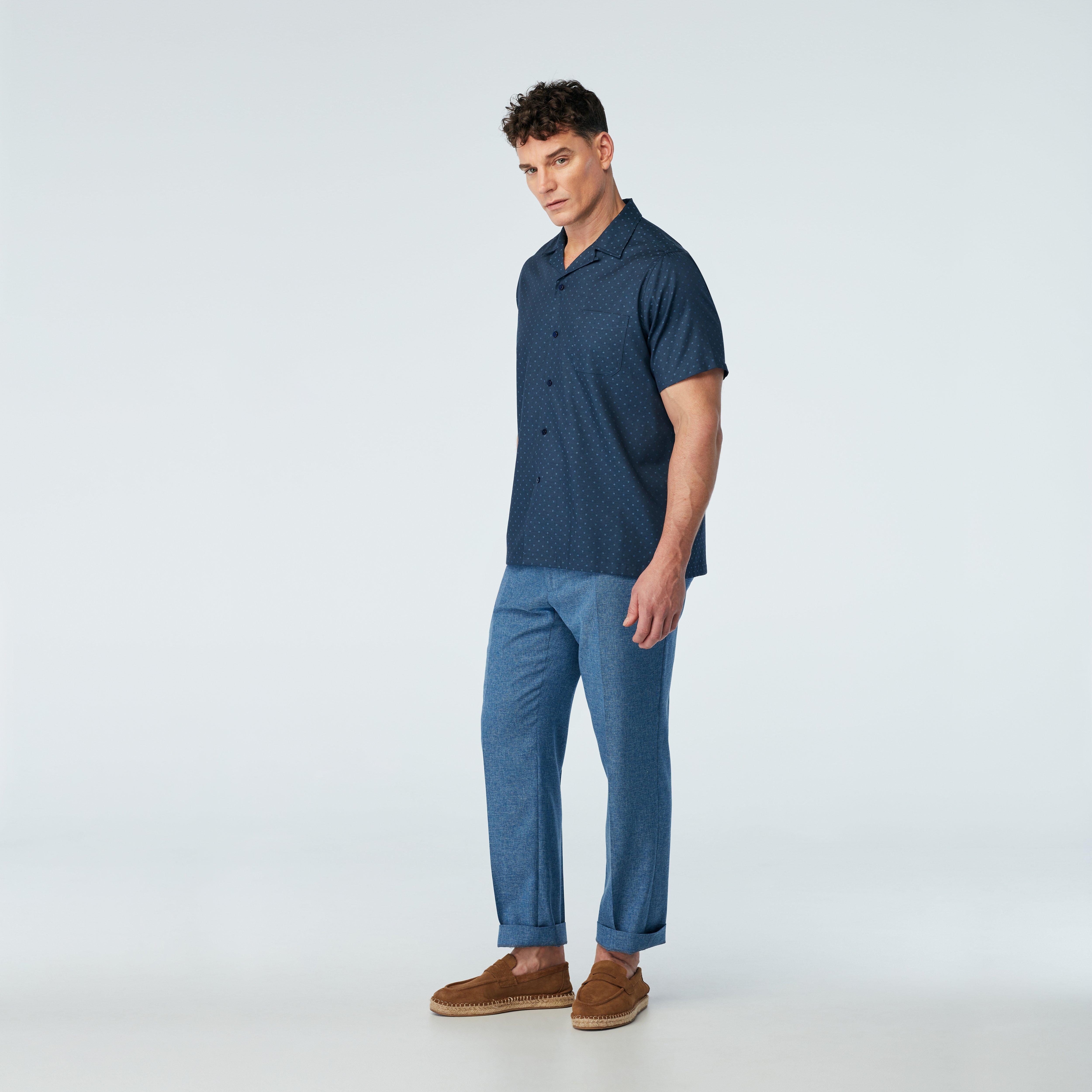 Navy campshirt - Pattern Design from Indochino Collection