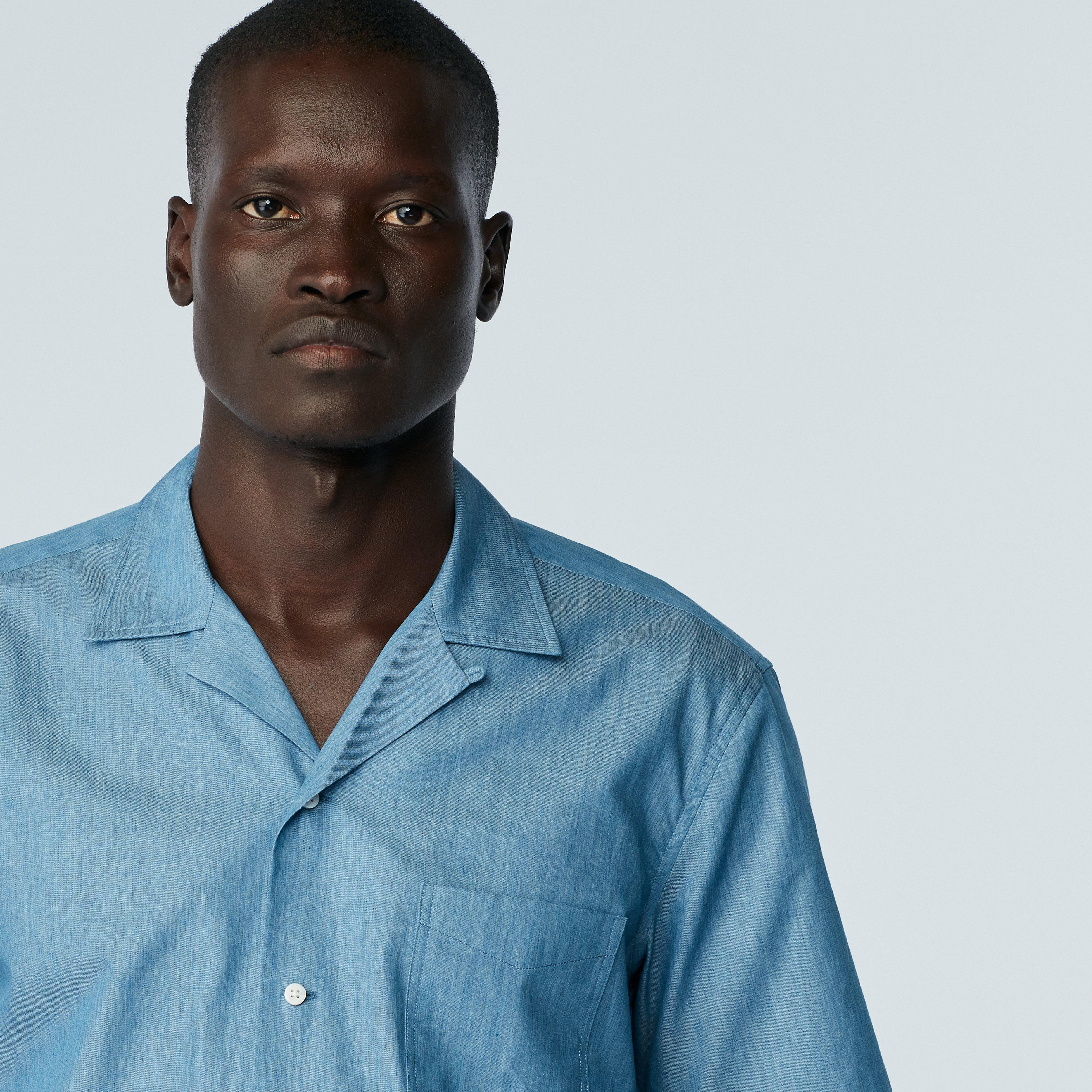 Product thumbnail 3 Blue campshirt - Solid Design from Indochino Collection
