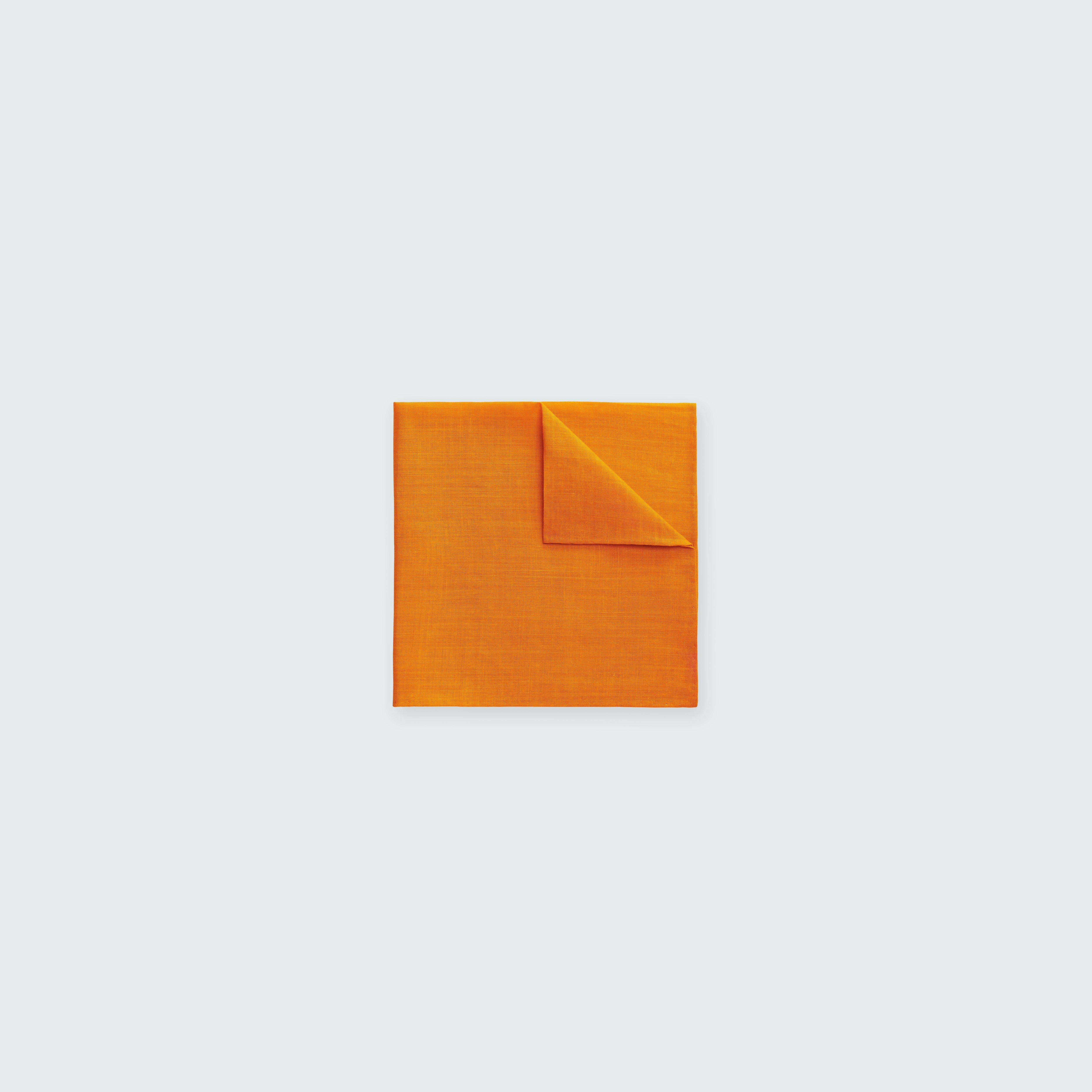 Orange pocket square - Solid Design from Indochino Collection