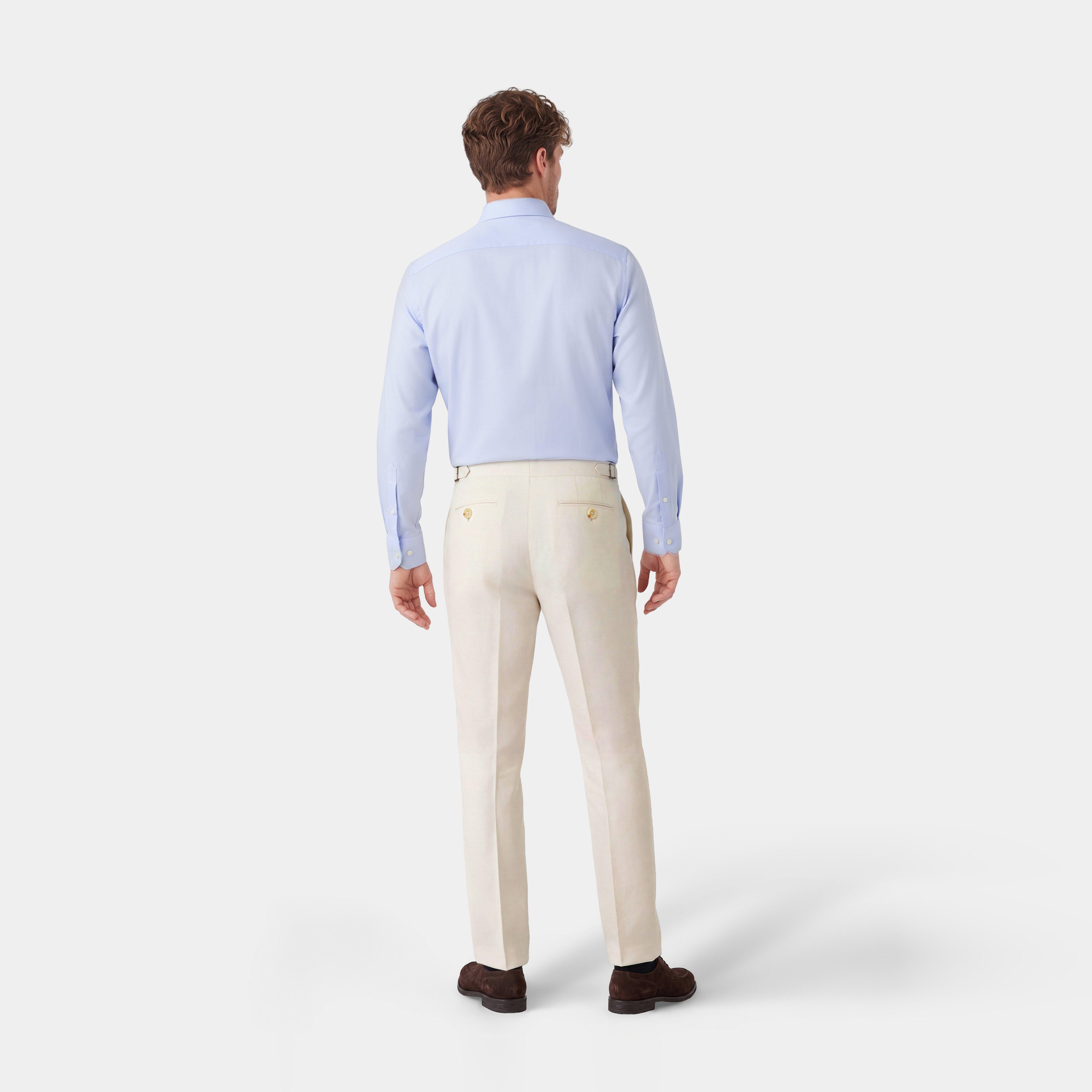 ivory mens dress pants Indochino Men's Custom Kentford Linen Silk ivory pants men