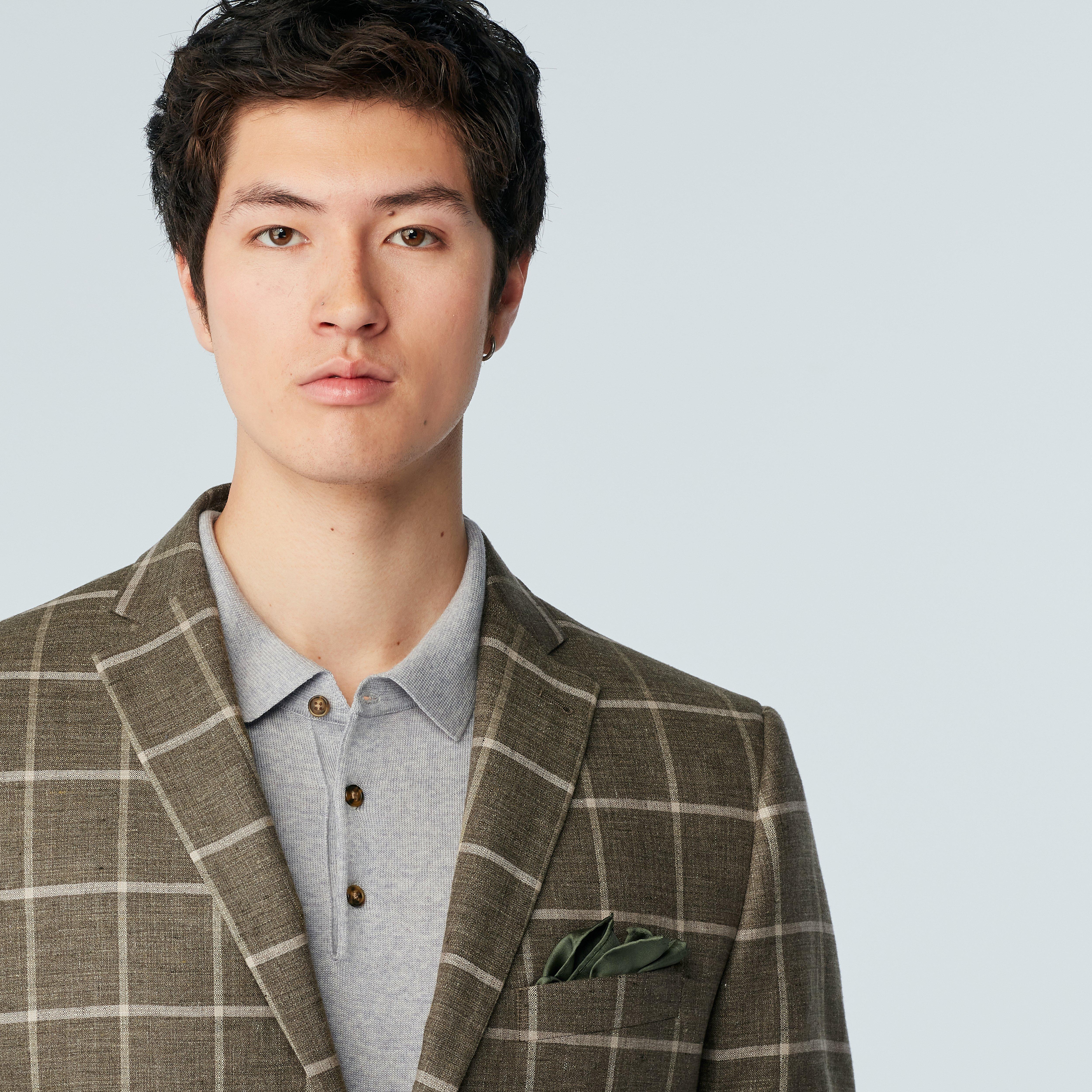 Product thumbnail 4 Olive blazer - Checked Design from Italian Indochino Collection