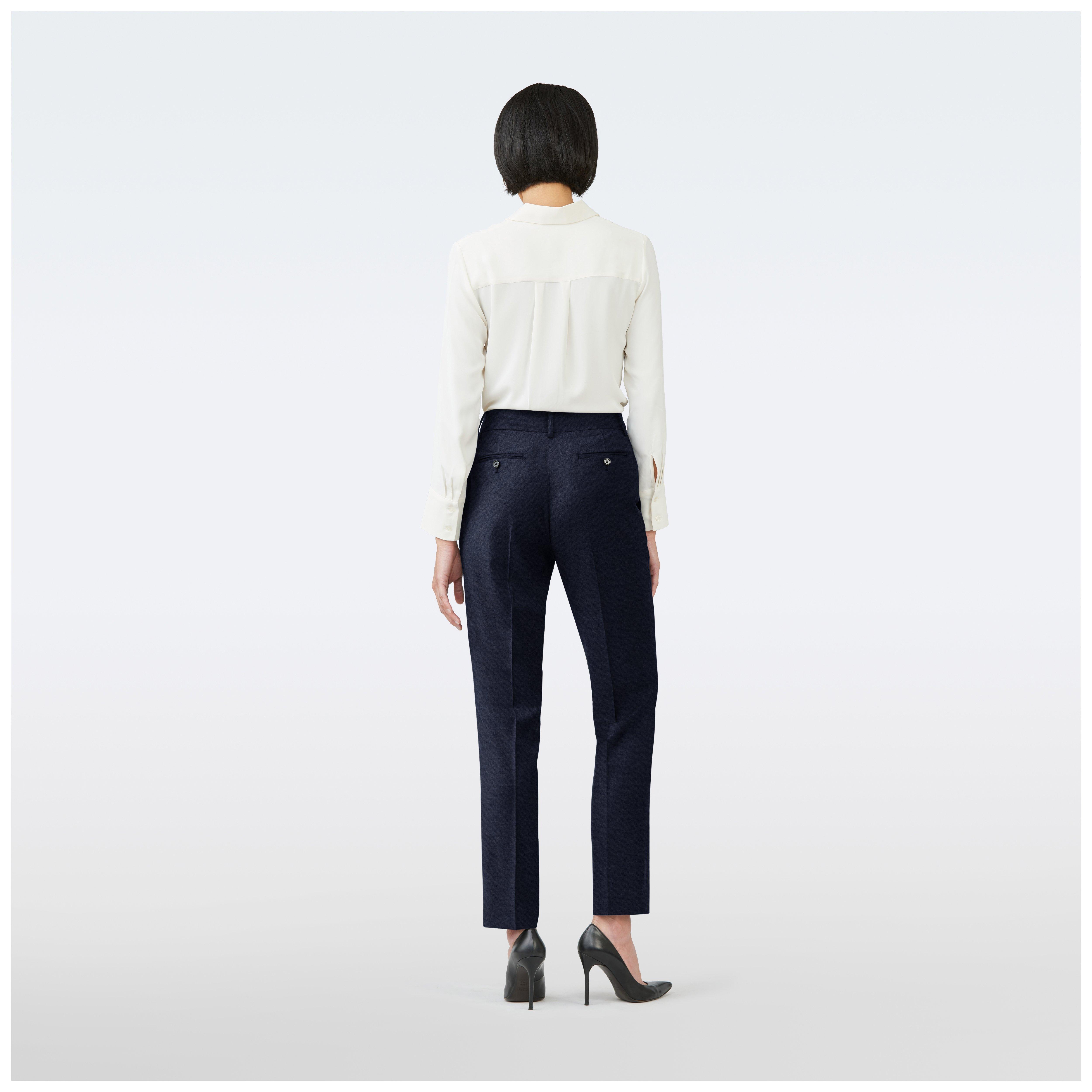 Product thumbnail 2 Navy pants women - Hemsworth Solid Design from Premium Indochino Collection