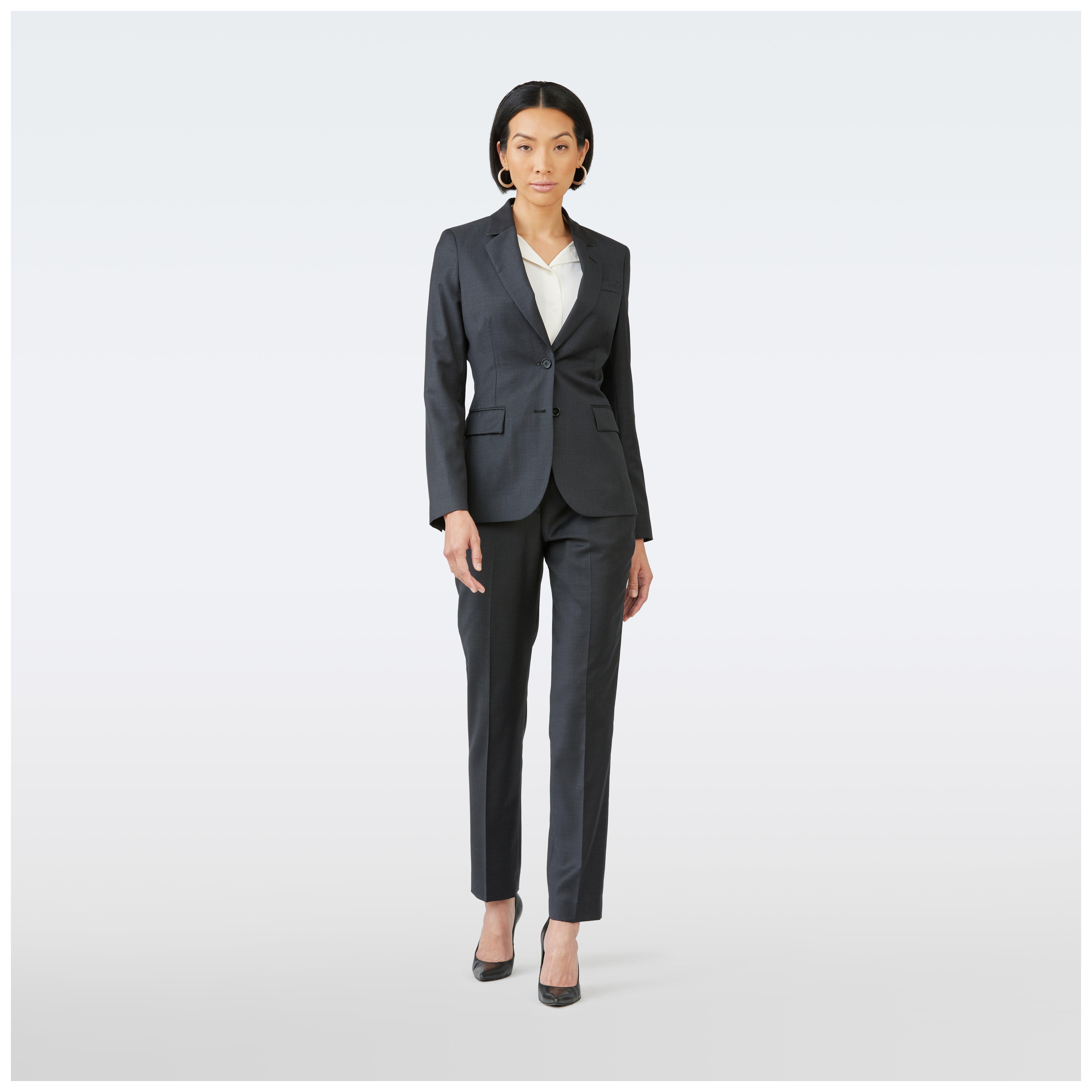 Gray blazer women - Hemsworth Solid Design from Premium Indochino Collection