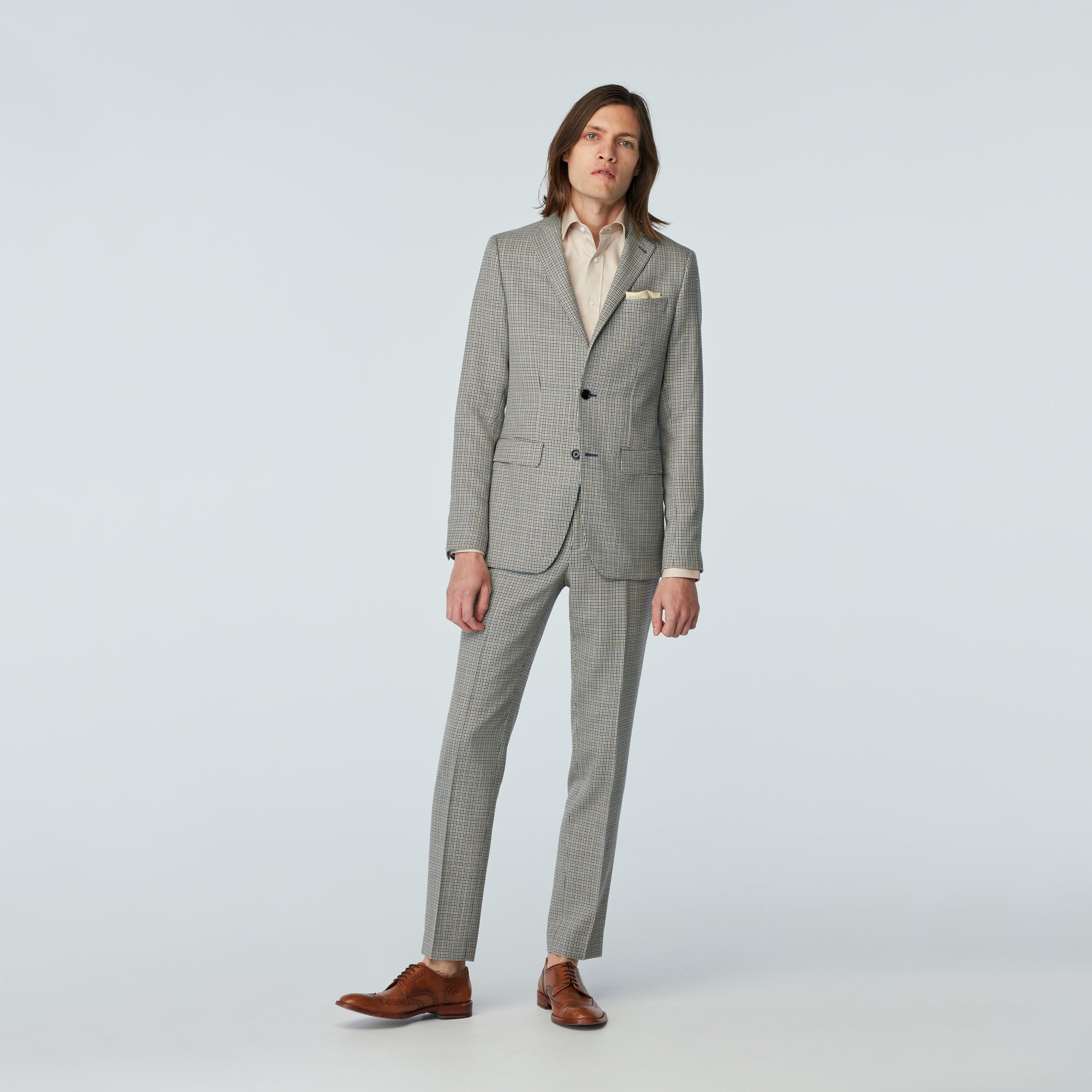 Custom Suits Made For You - Lambourn Wool Linen Dobby Camel