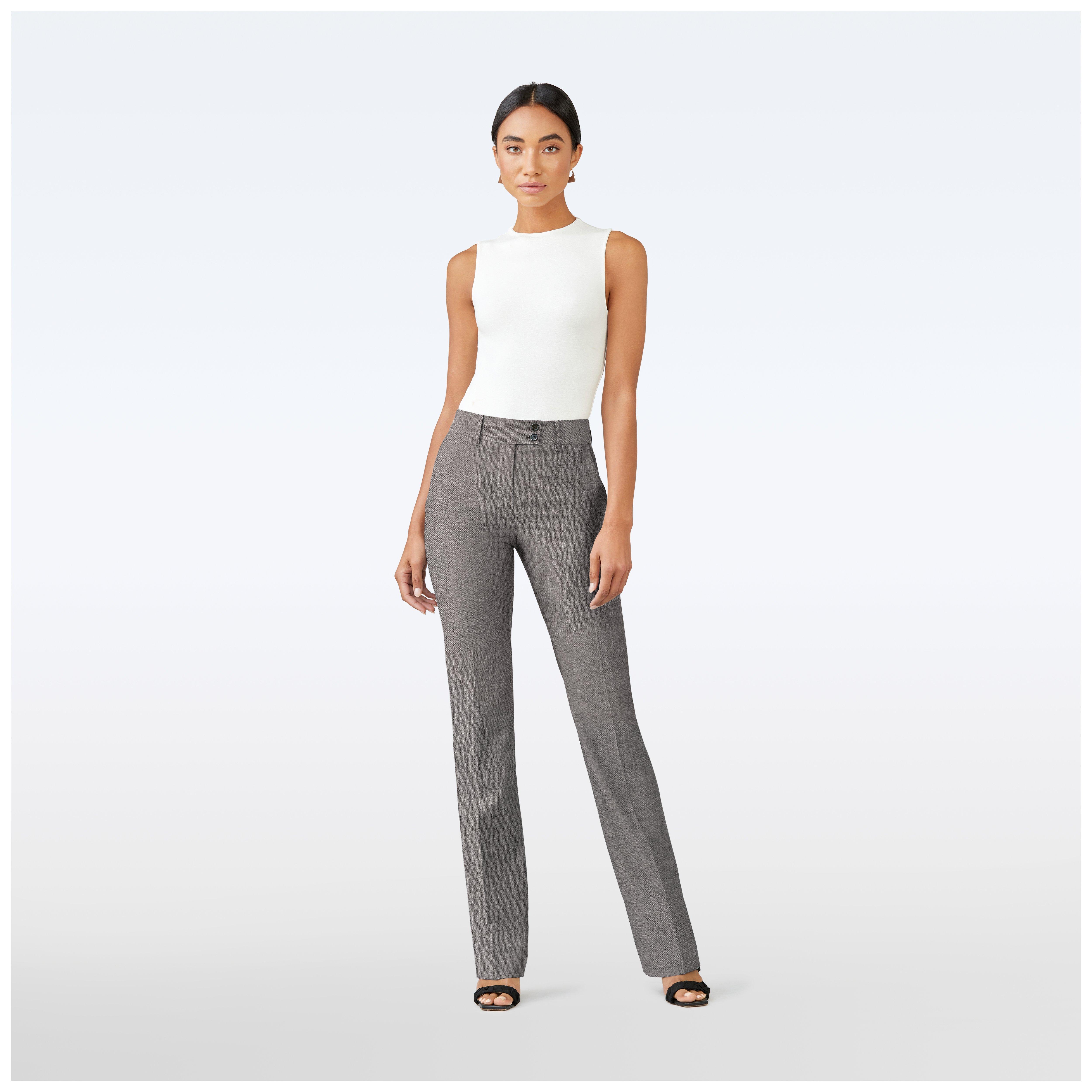 Custom Pants Made For You - Hayle Sharkskin Light Gray Pants