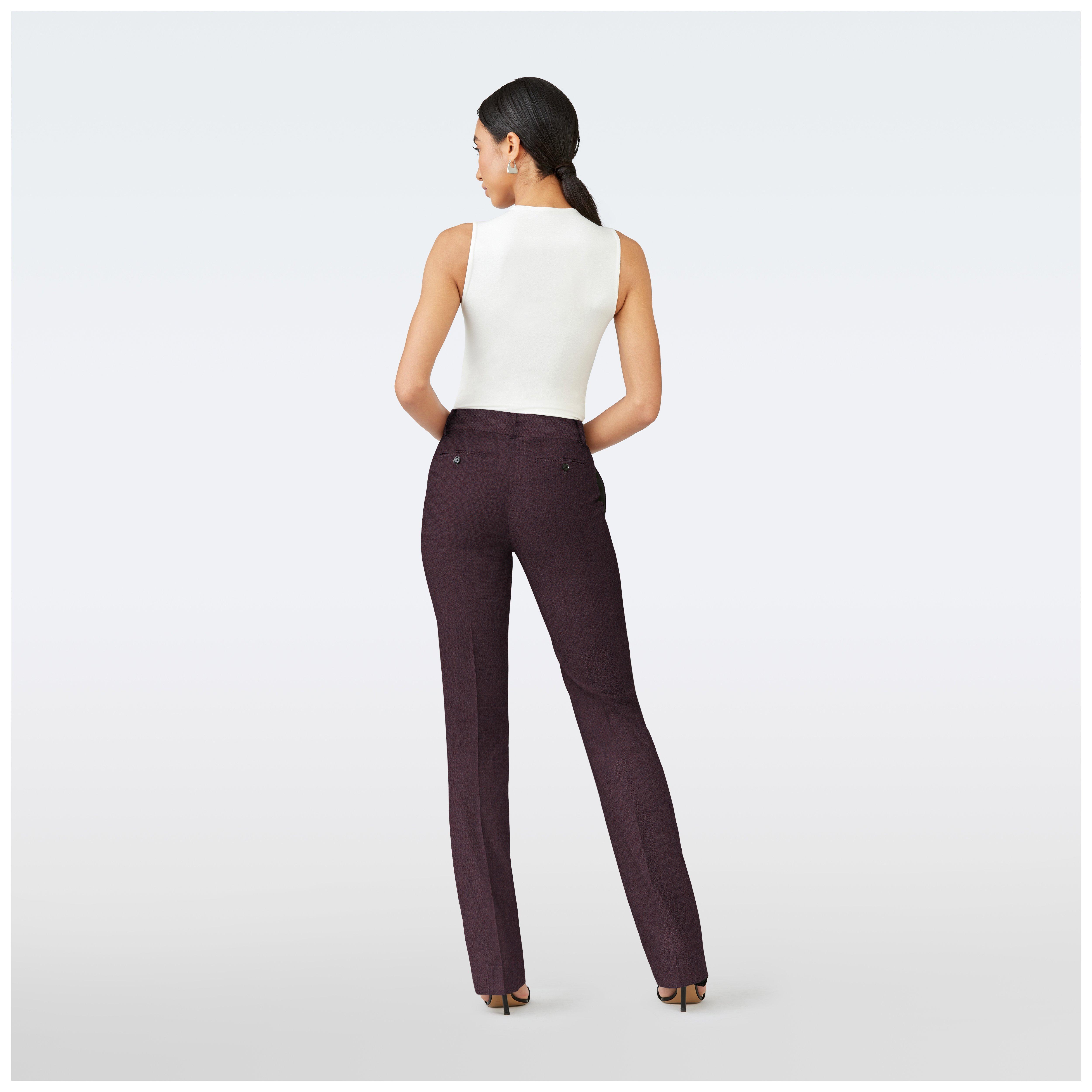 Product thumbnail 2 Burgundy pants women - Highworth Solid Design from Premium Indochino Collection