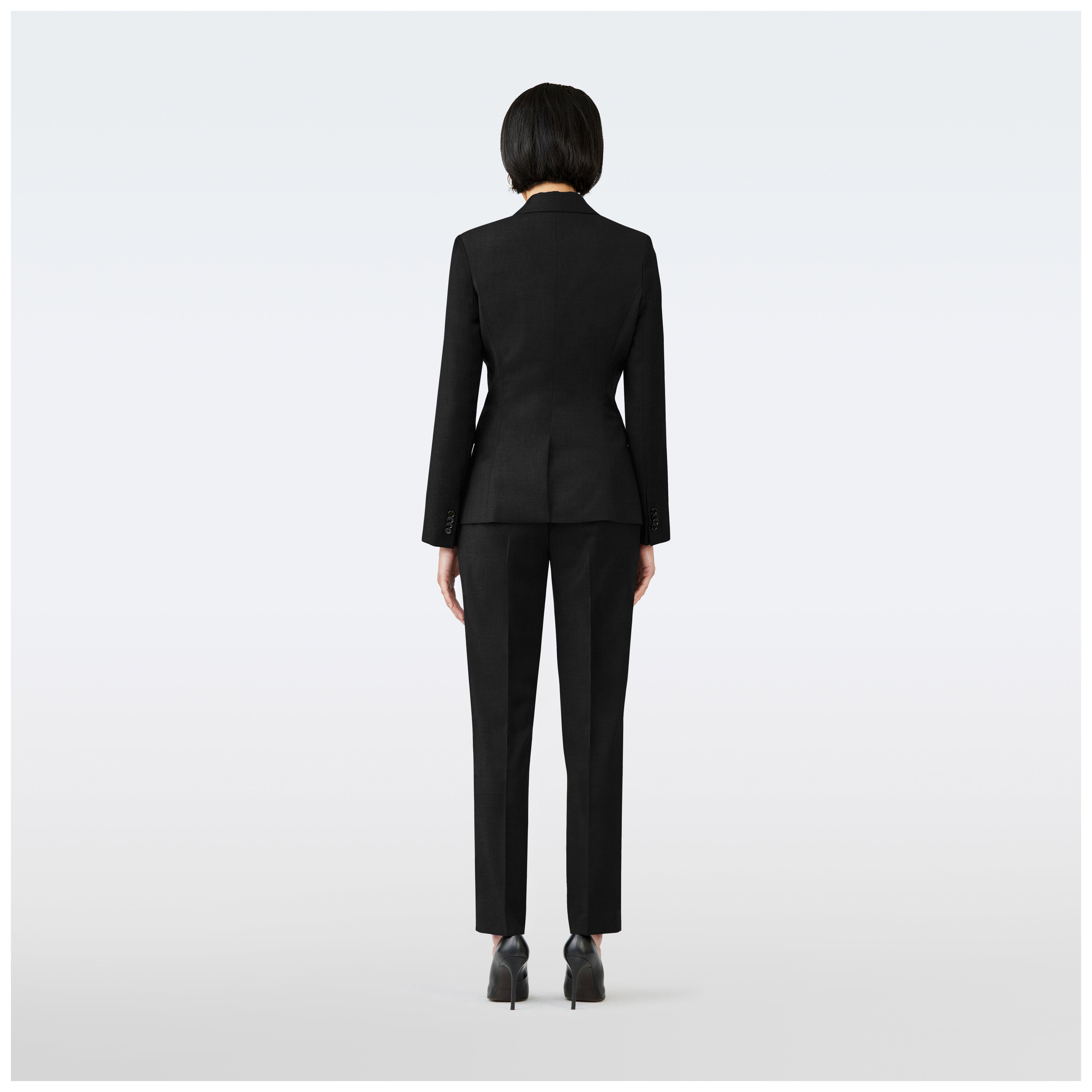 Custom Suits Made For You Hereford Cavalry Twill Black Suit Women