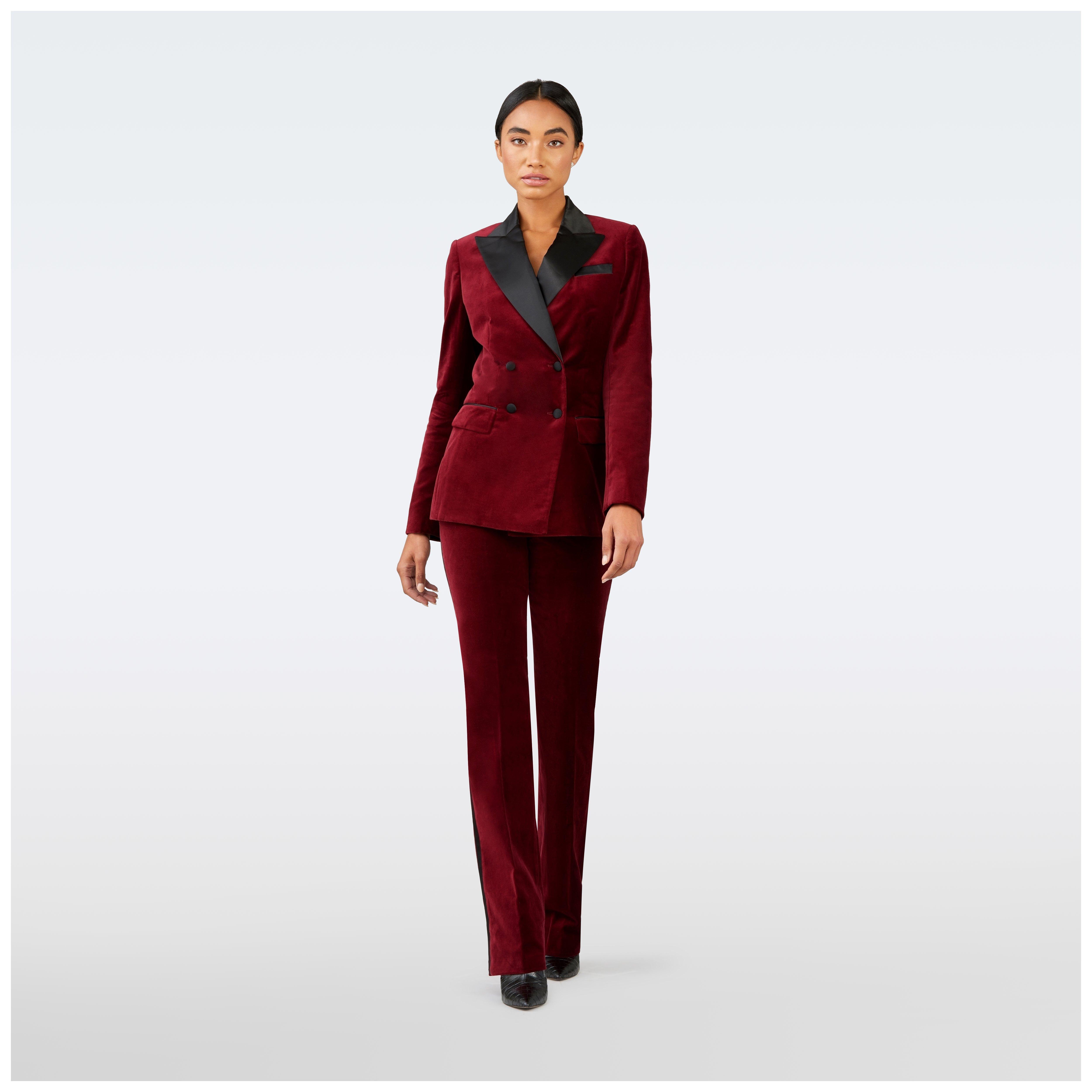 Ladies velvet store tuxedo