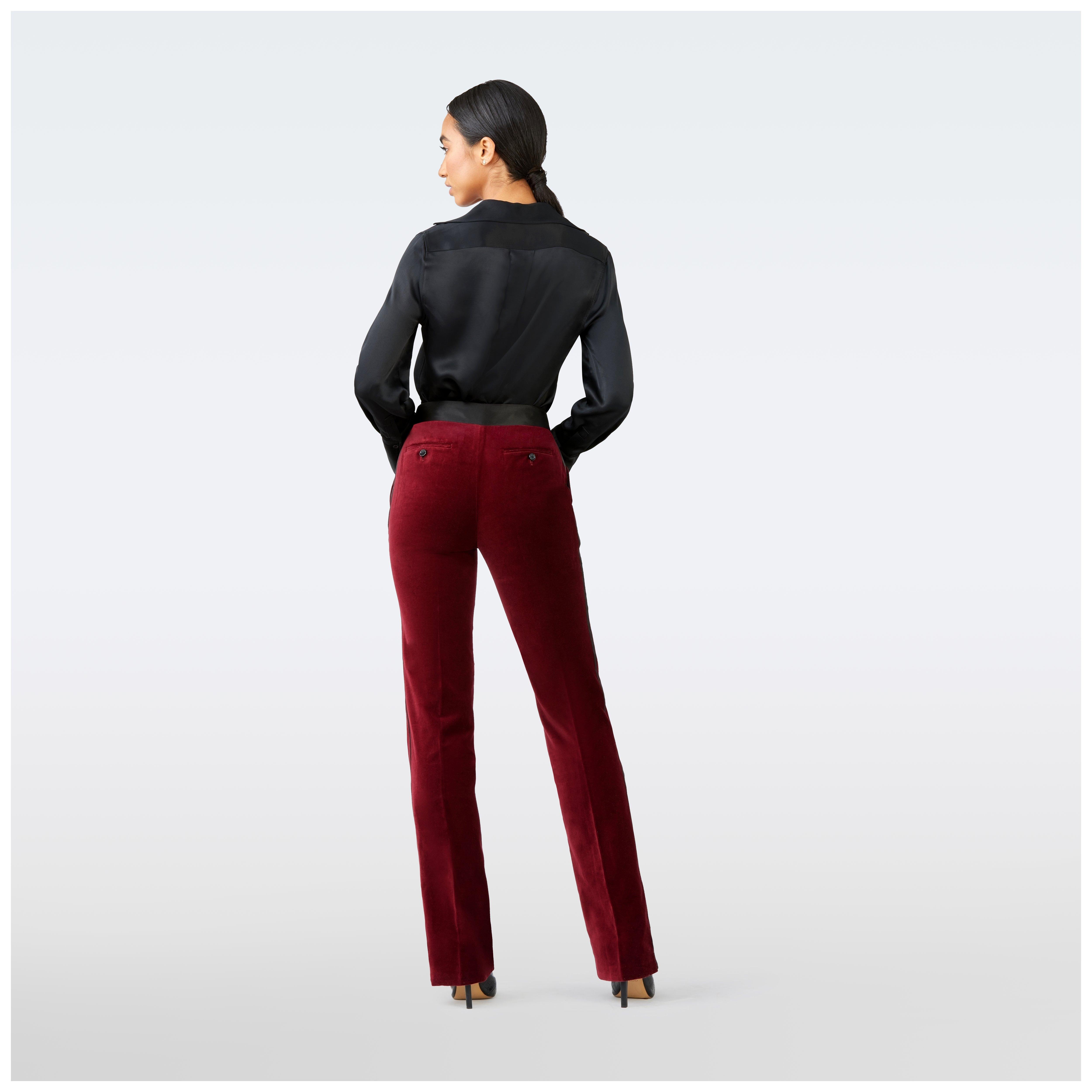 Product thumbnail 2 Burgundy pants women - Hardford Solid Design from Tuxedo Indochino Collection