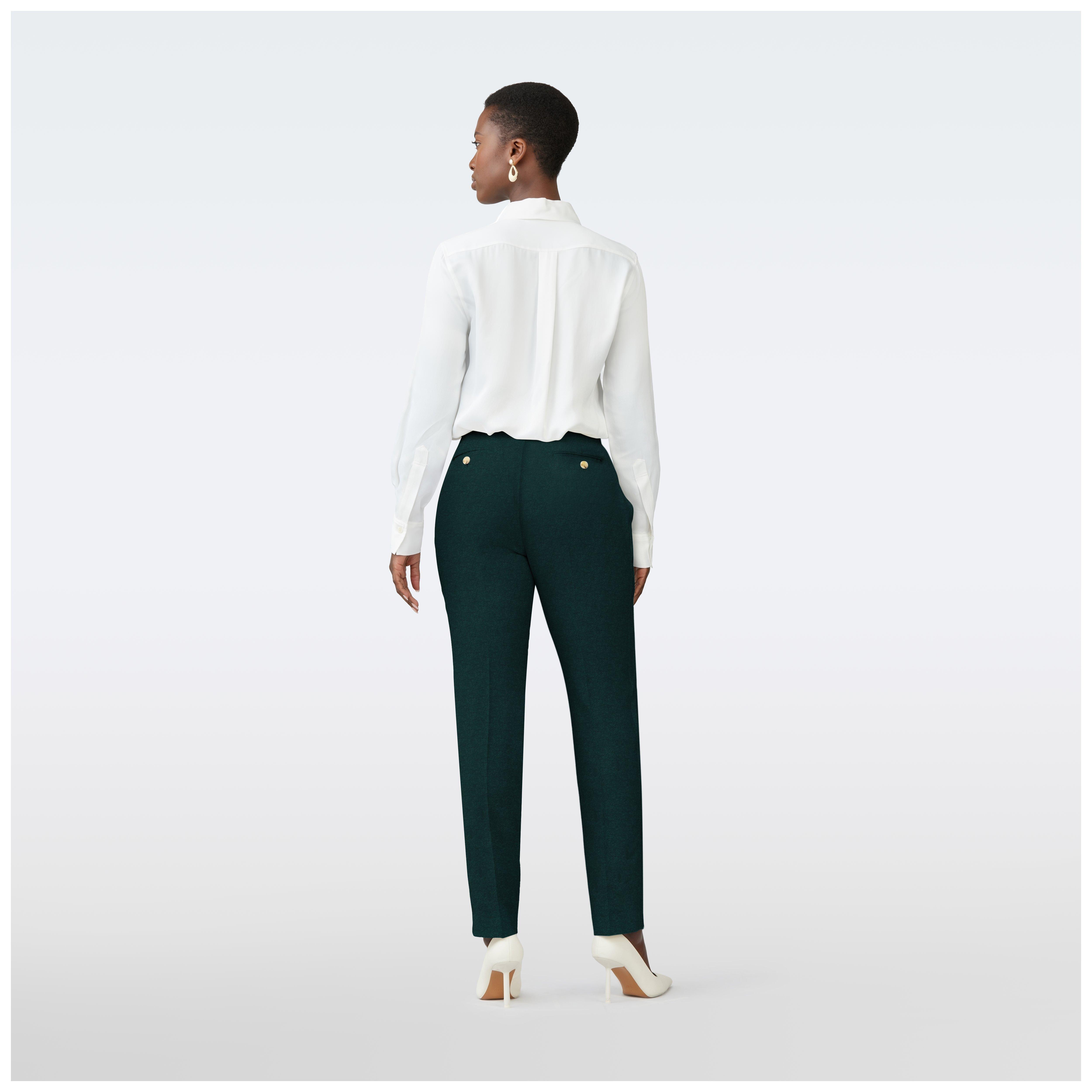 Product thumbnail 2 Green pants women - Hardford Solid Design from Tuxedo Indochino Collection