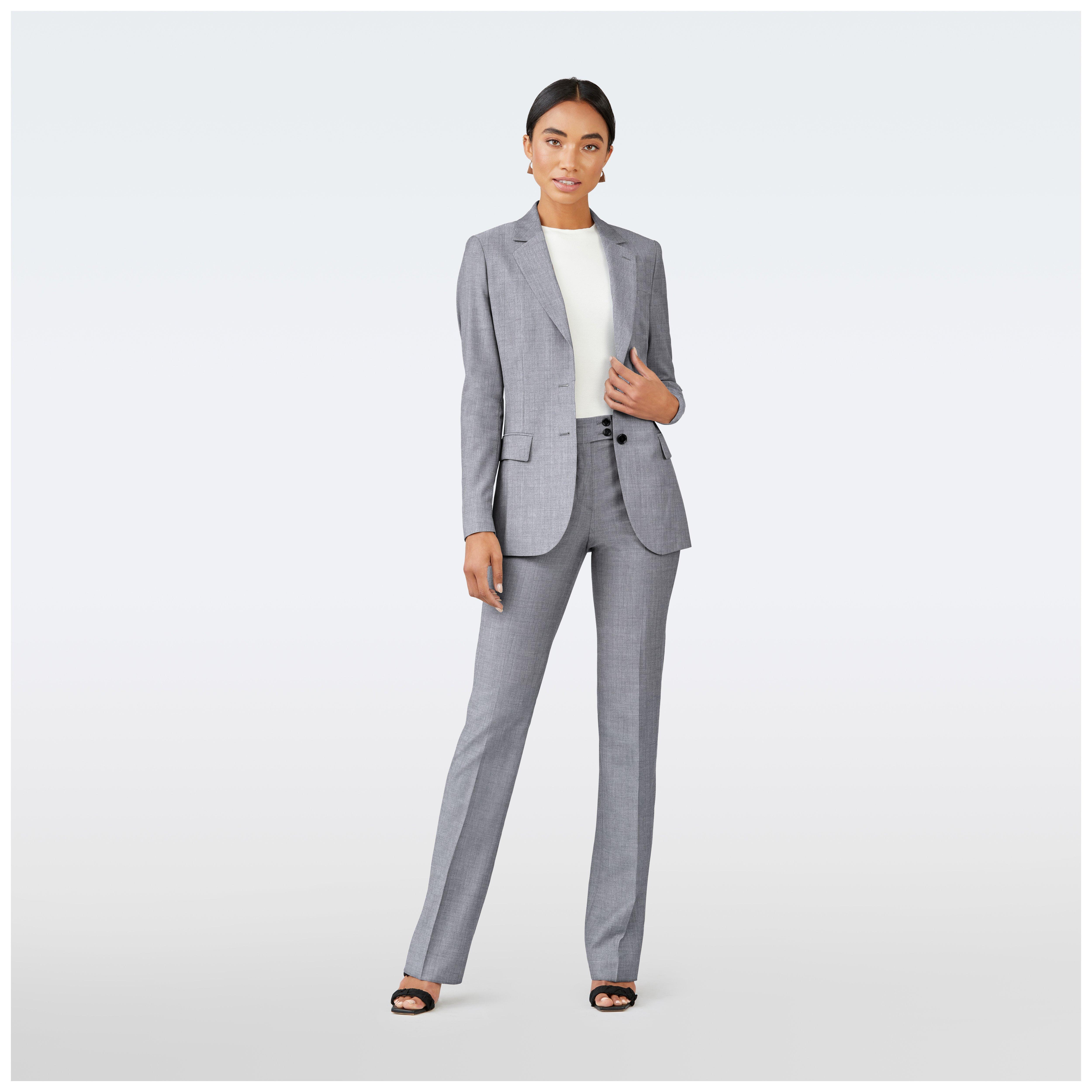 Fashion grey color suit girl