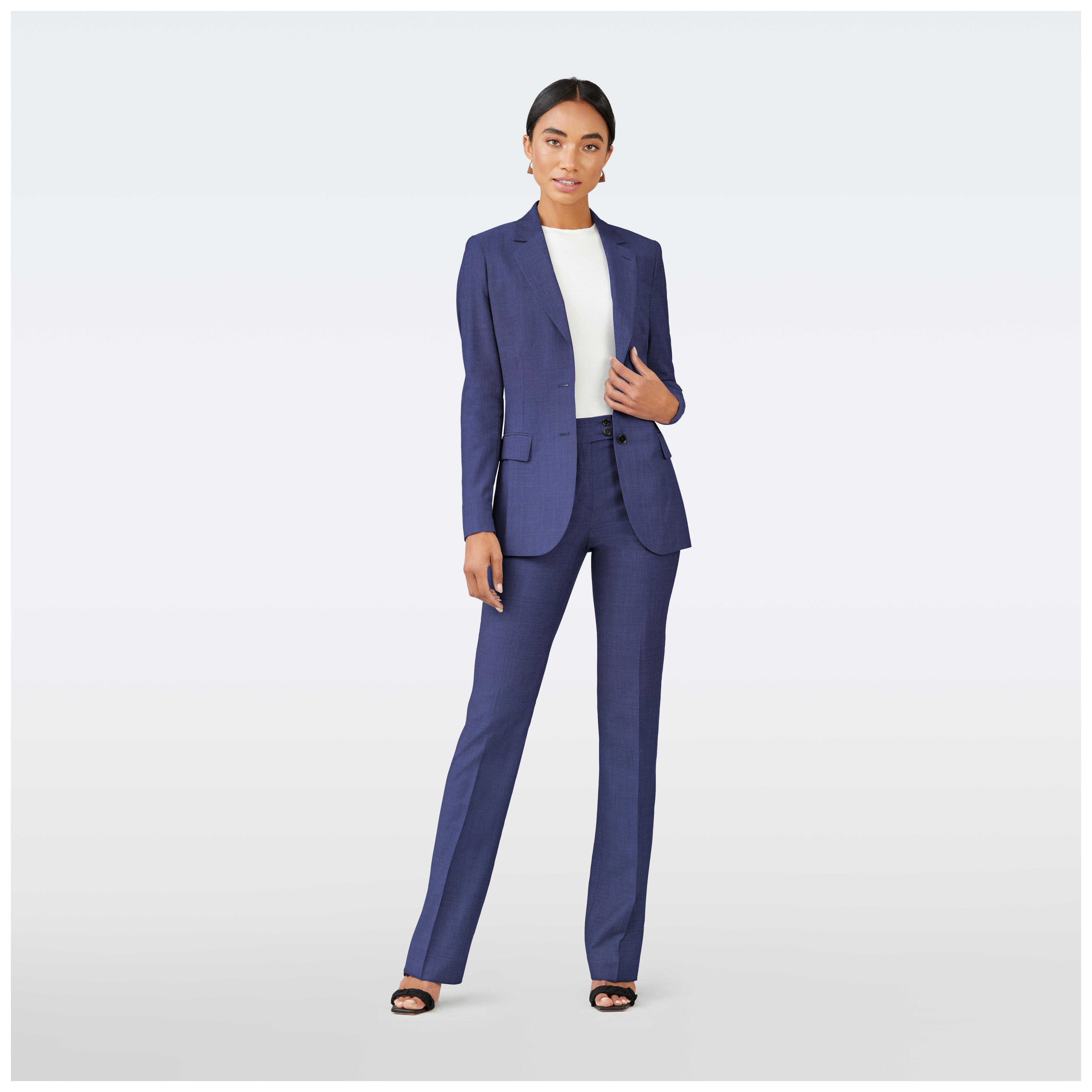 blue dress suit womens Indochino Women's Custom Highbridge ASOS Design - Denim