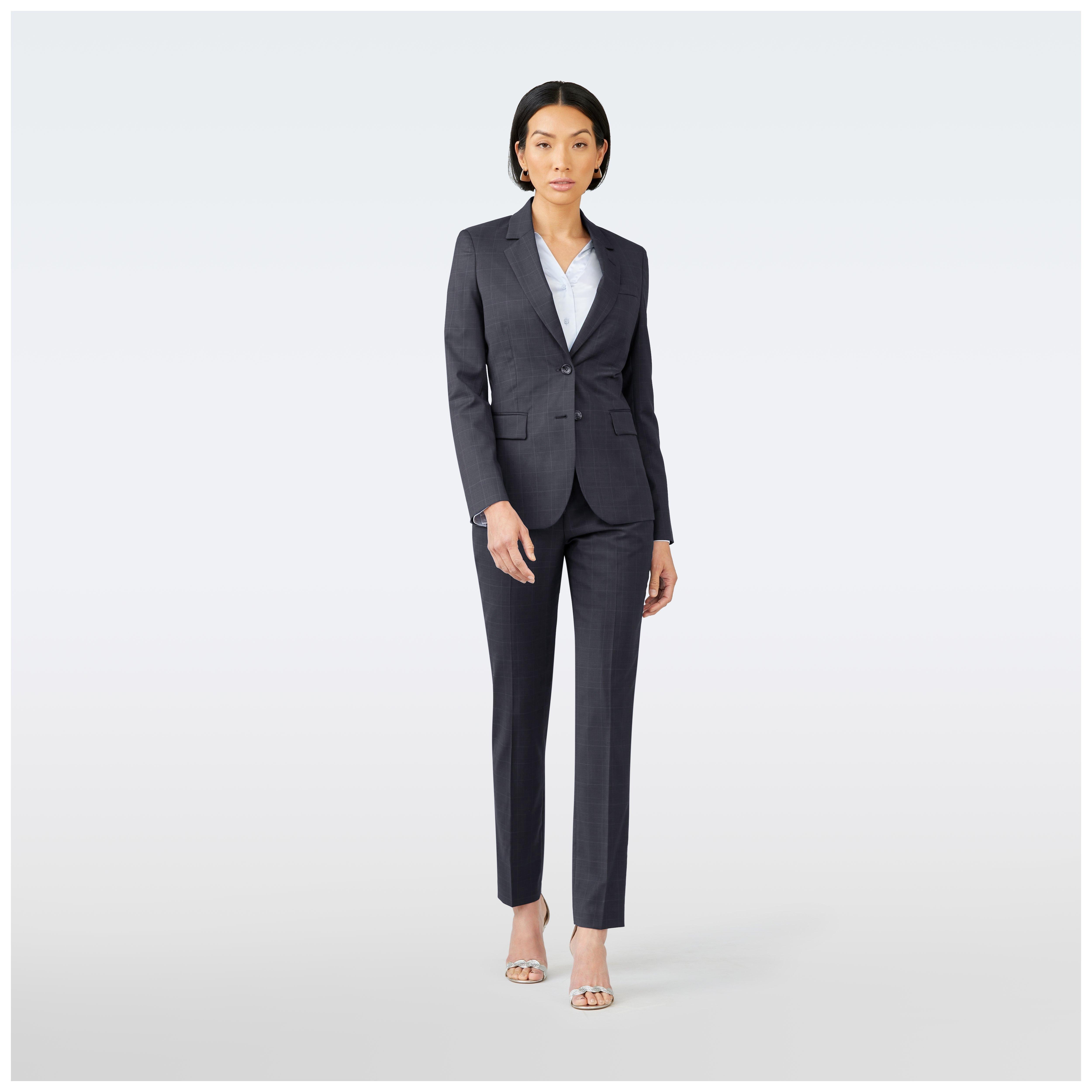Gray suit women - Hemsworth Plaid Design from Premium Indochino Collection