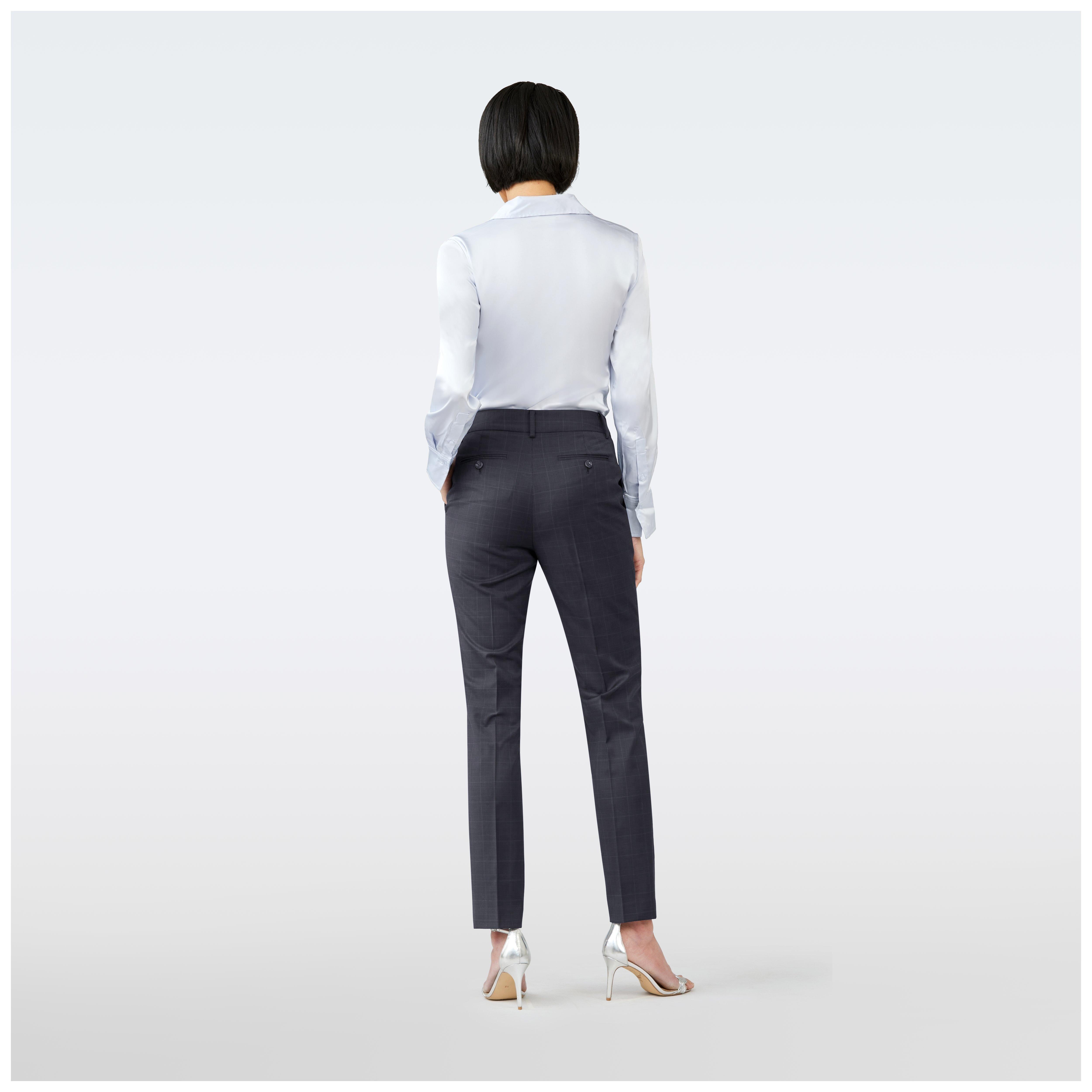 Product thumbnail 2 Gray pants women - Hemsworth Plaid Design from Premium Indochino Collection