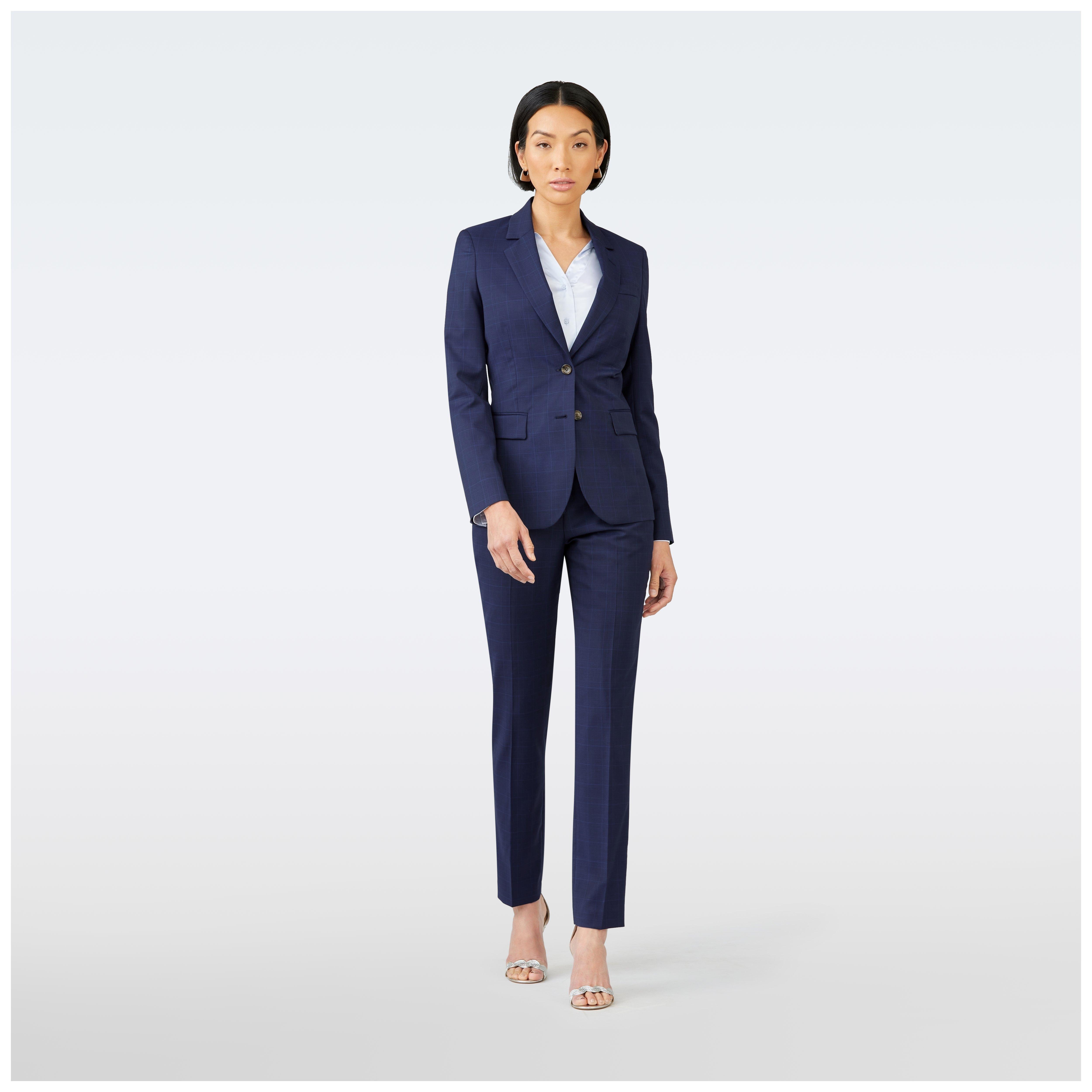 Blue suit women - Hemsworth Plaid Design from Premium Indochino Collection
