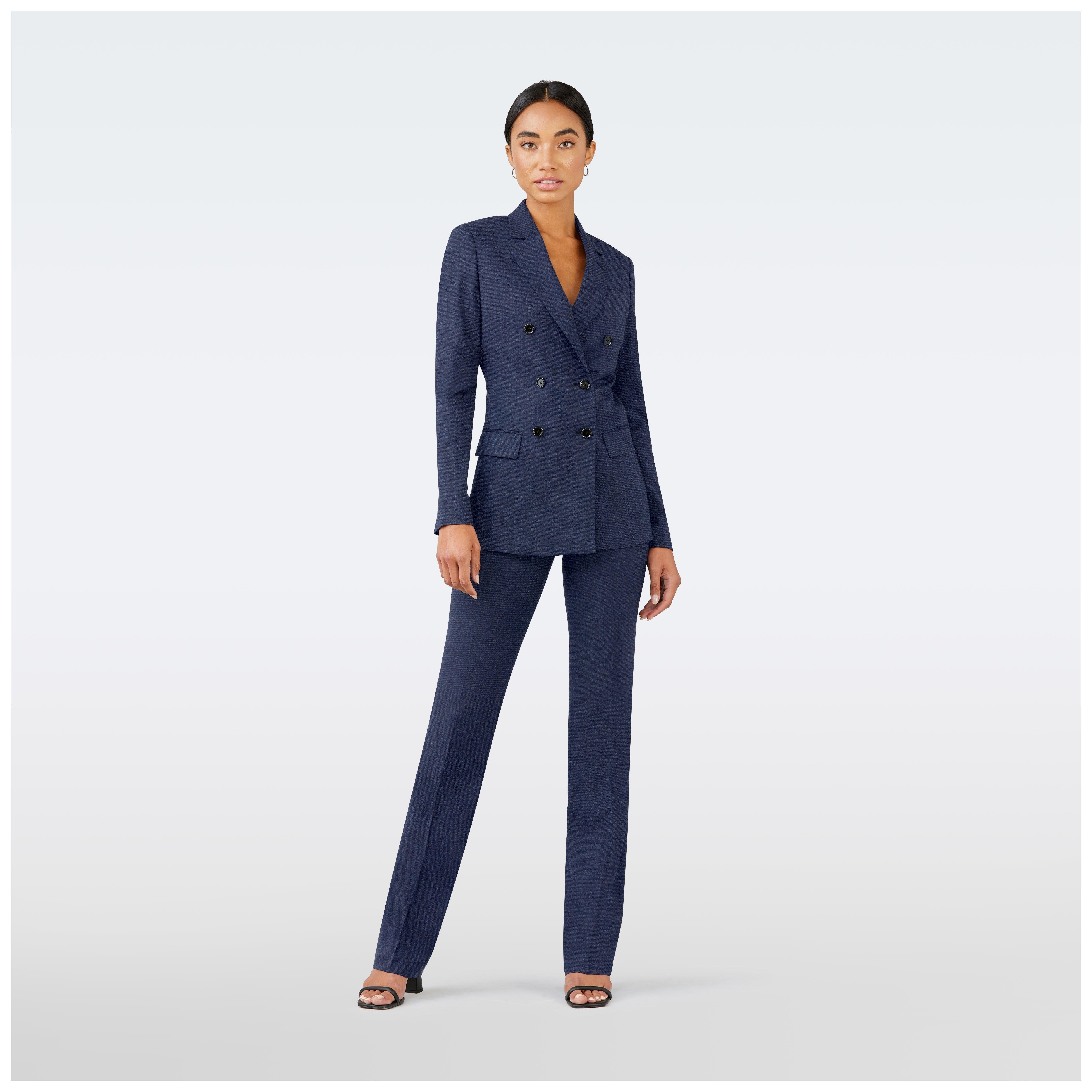Custom Suits Made For You - Hemsworth Deep Blue Suit Women | INDOCHINO