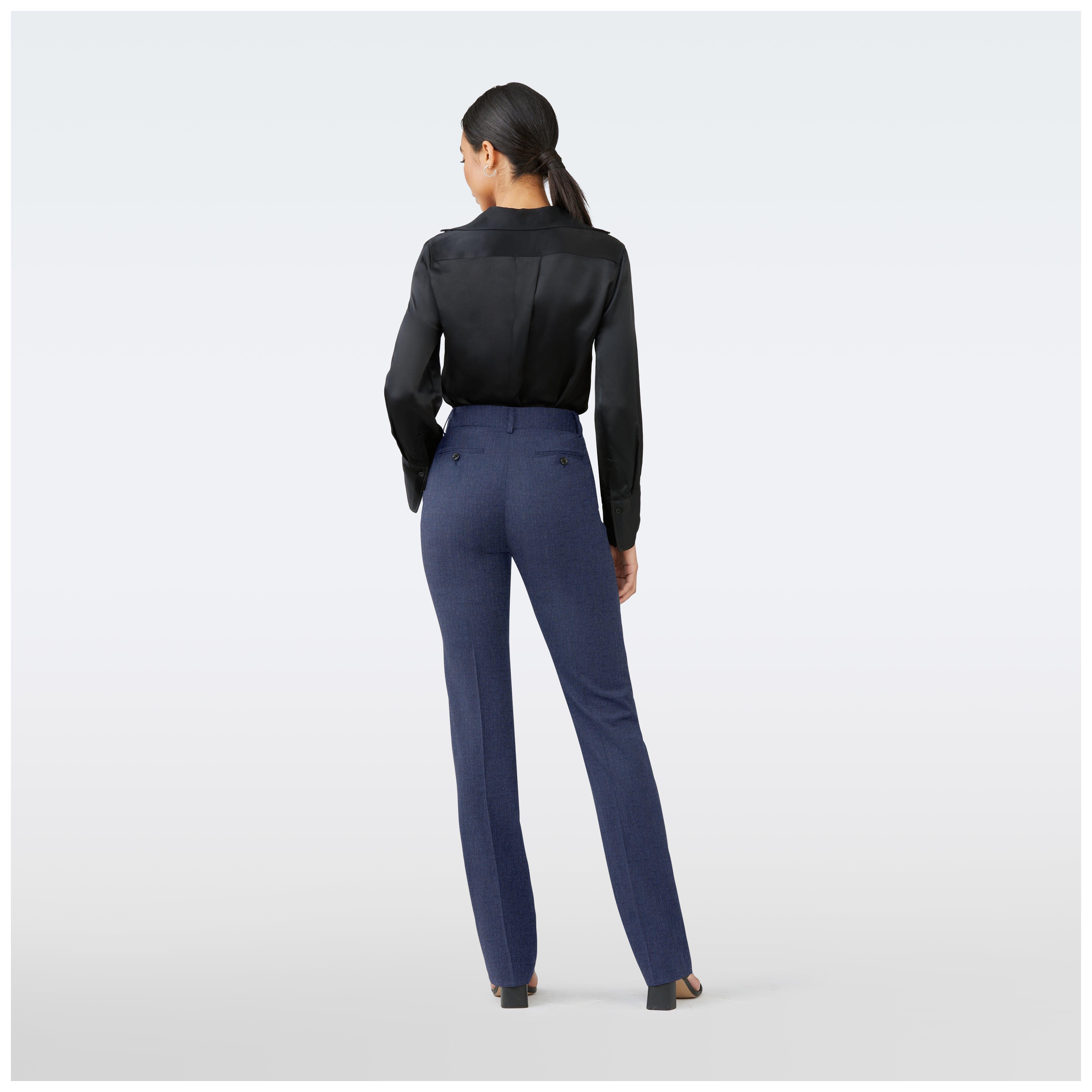 Product thumbnail 2 Blue pants women - Hemsworth Solid Design from Premium Indochino Collection