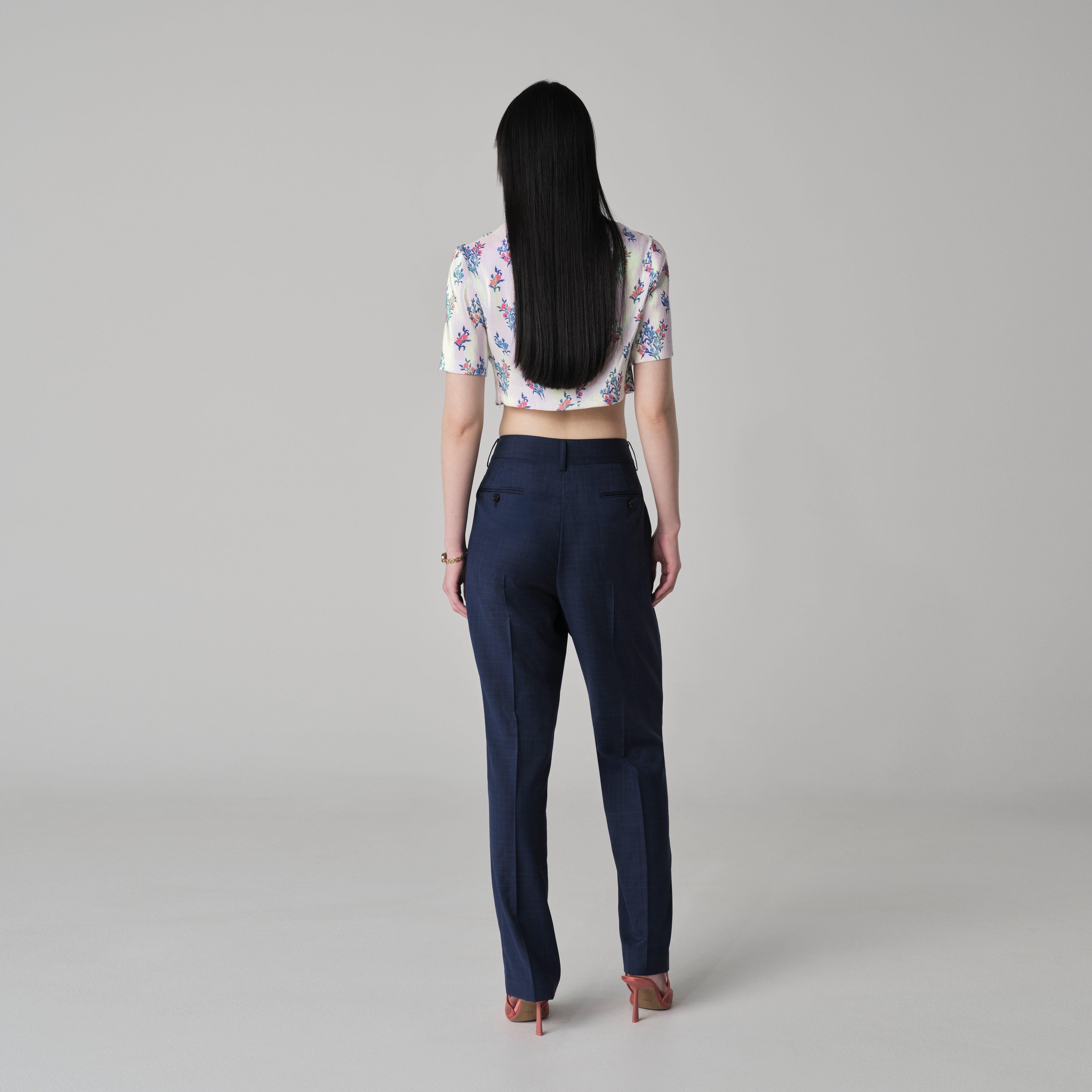 Product thumbnail 2 Blue pants women - Harrogate Checked Design from Luxury Indochino Collection