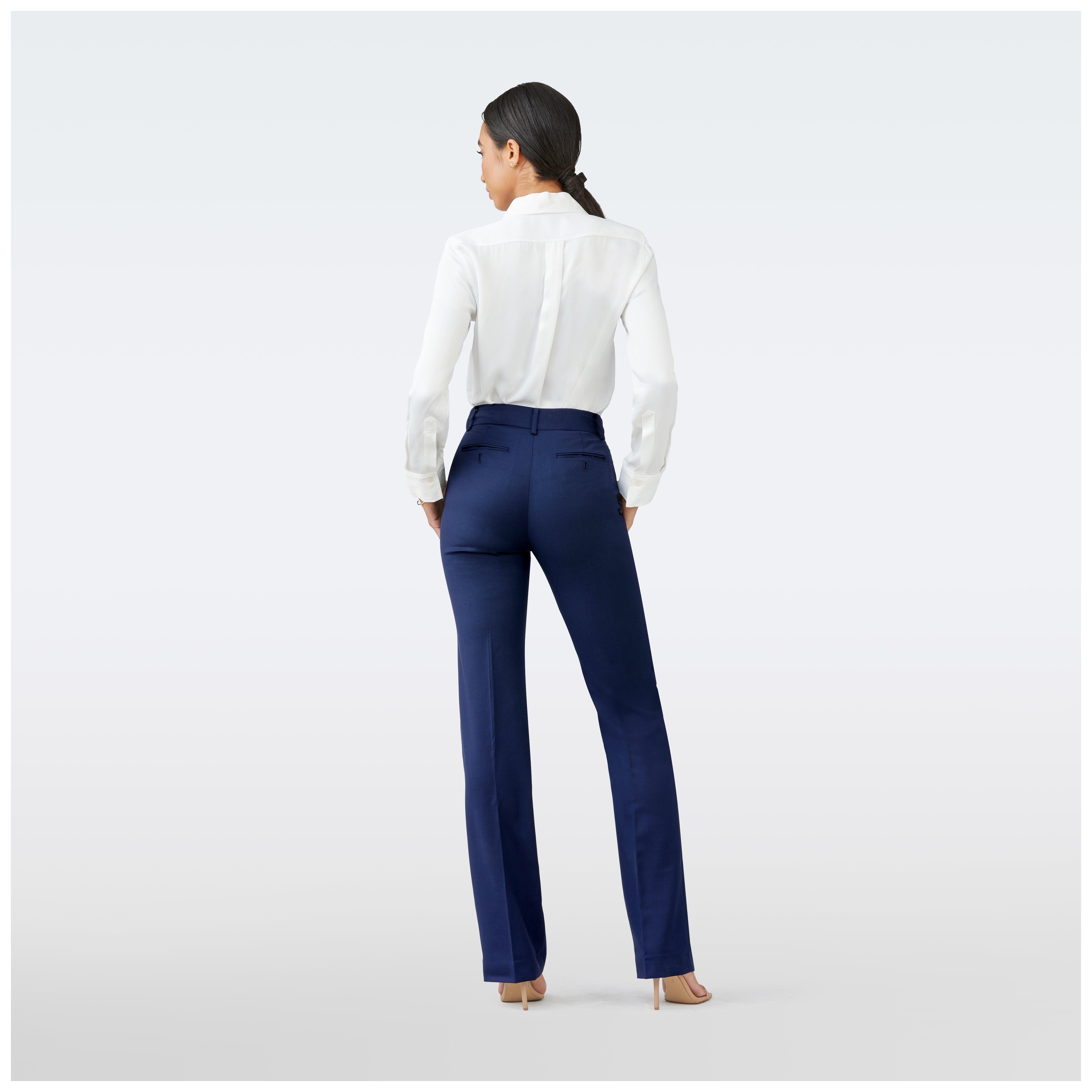 Product thumbnail 2 Blue pants women - Highbridge Solid Design from Luxury Indochino Collection
