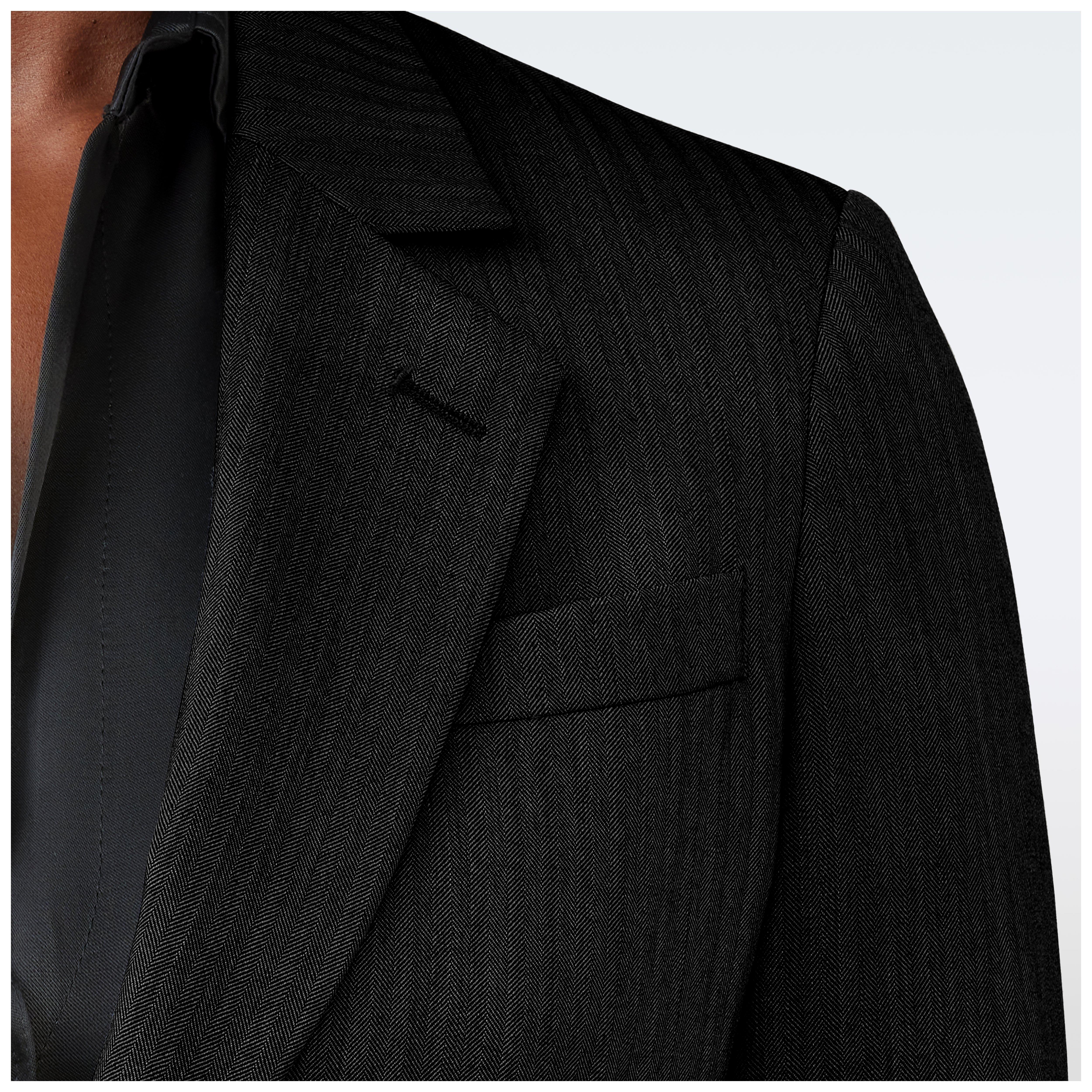 Product thumbnail 6 Black suit women - Highbridge Herringbone Design from Luxury Indochino Collection