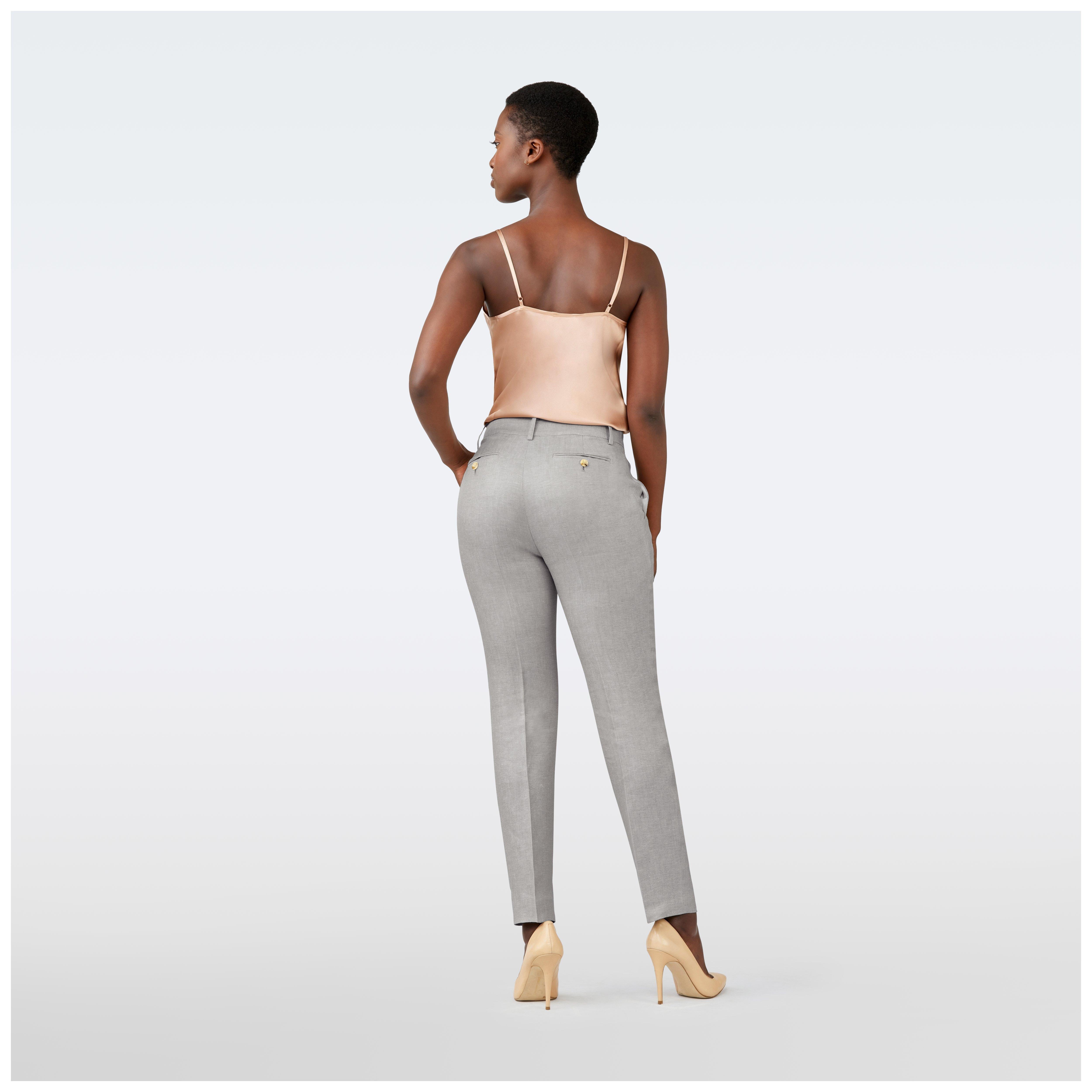 Product thumbnail 2 Gray pants women - Sailsbury Solid Design from Seasonal Indochino Collection