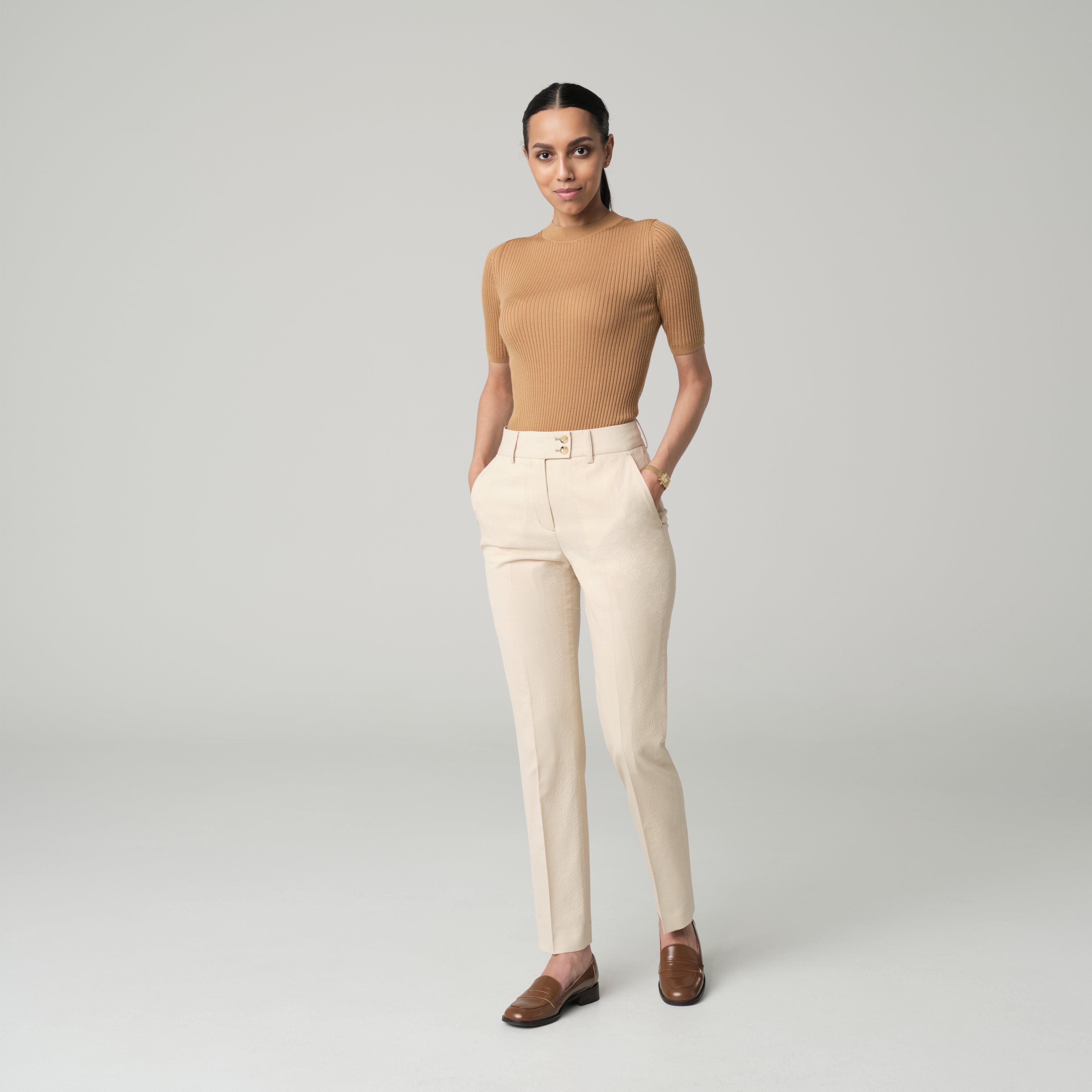 Cream pants women - Stapleford Solid Design from Seasonal Indochino Collection