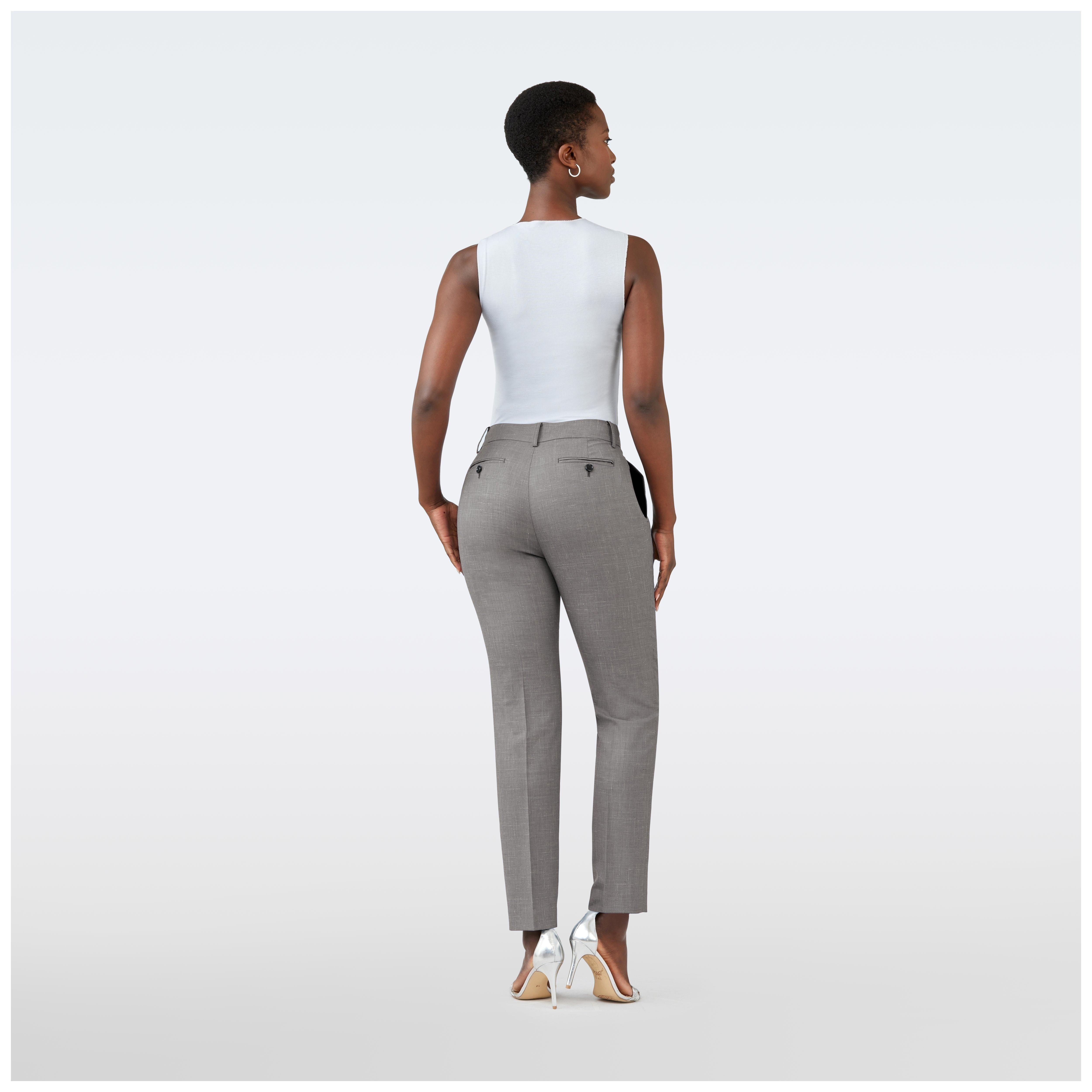 Product thumbnail 2 Gray pants women - Stockport Solid Design from Seasonal Indochino Collection