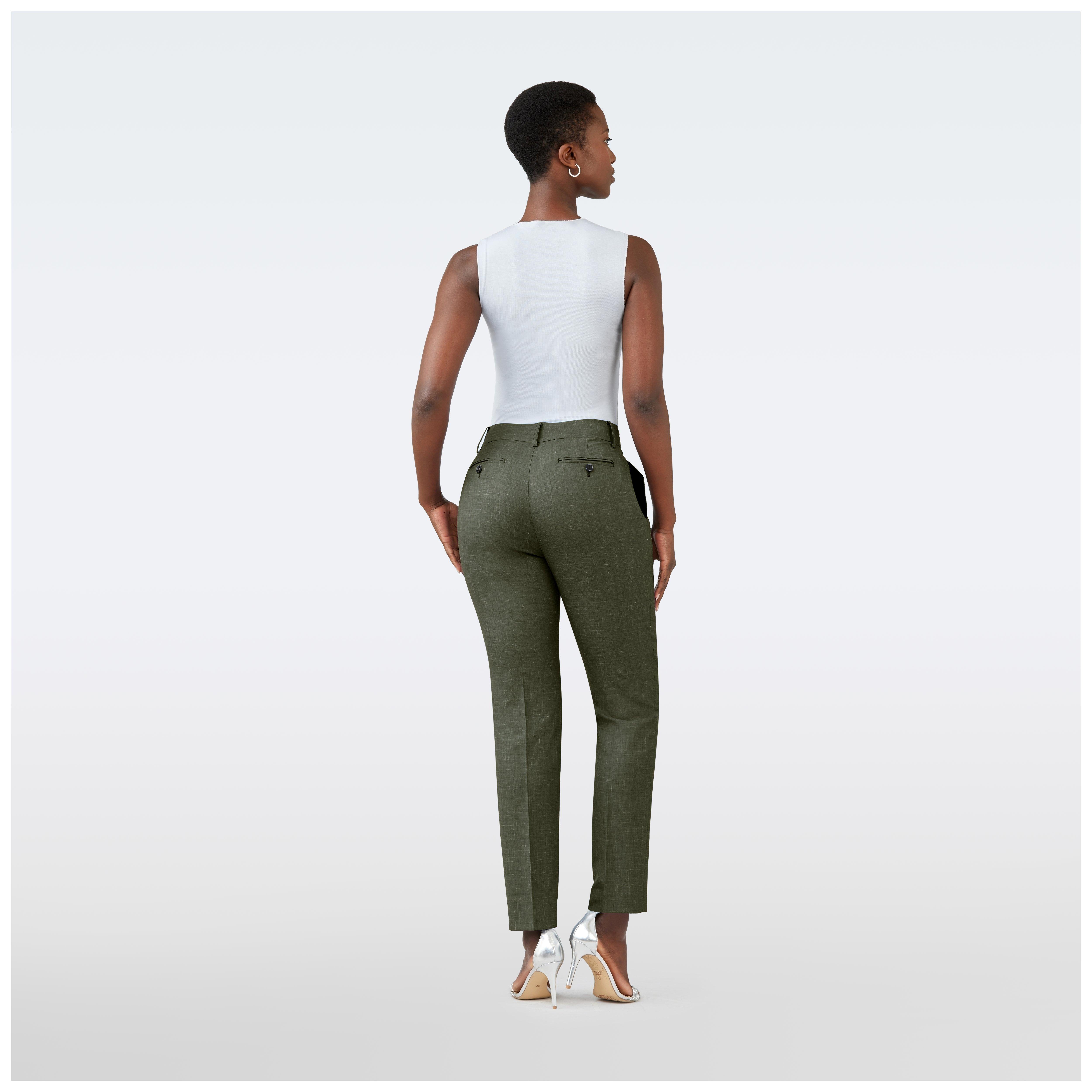 Product thumbnail 2 Green pants women - Stockport Solid Design from Seasonal Indochino Collection