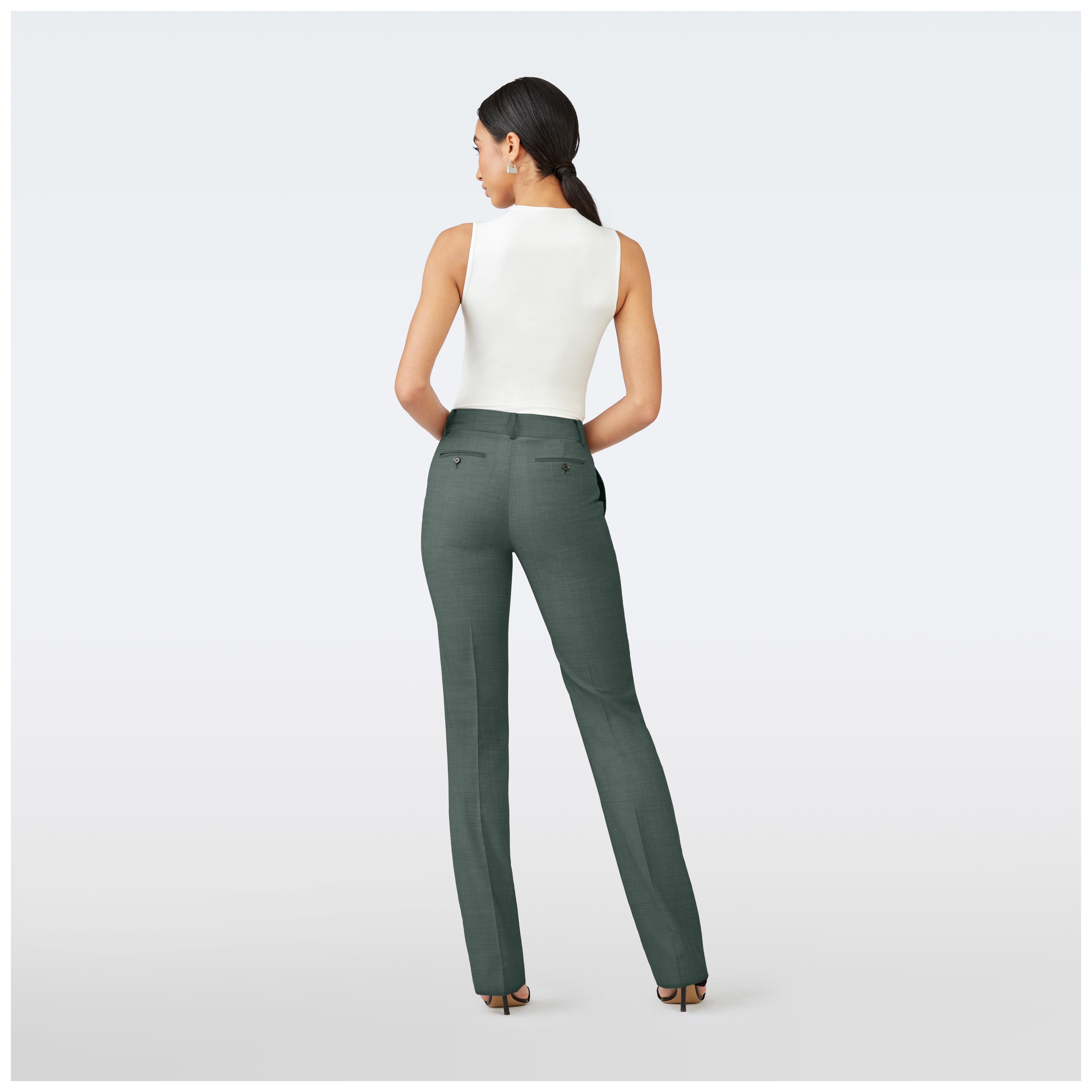 Product thumbnail 2 Green pants women - Hamilton Solid Design from Luxury Indochino Collection
