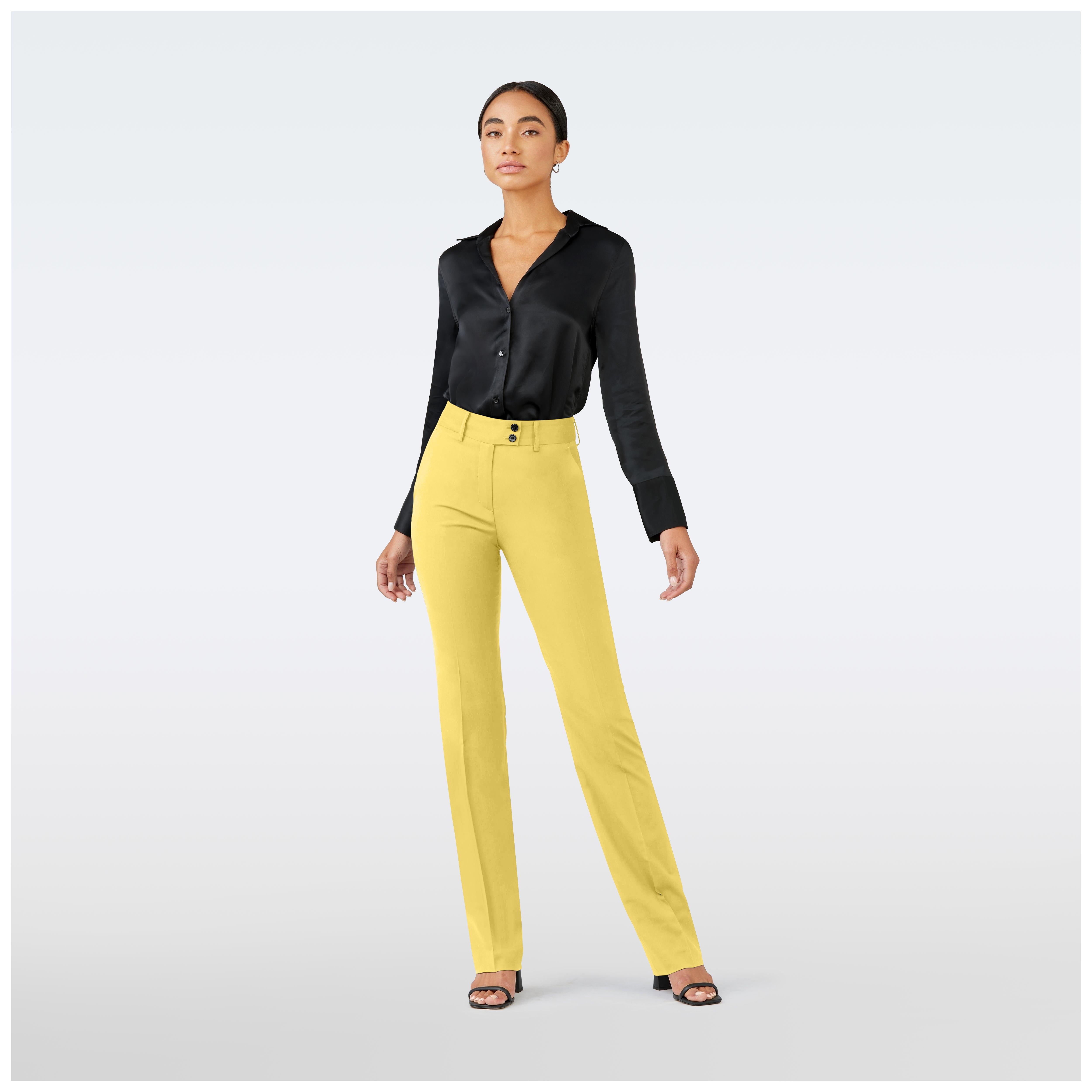Yellow pants women - Harrogate Solid Design from Luxury Indochino Collection