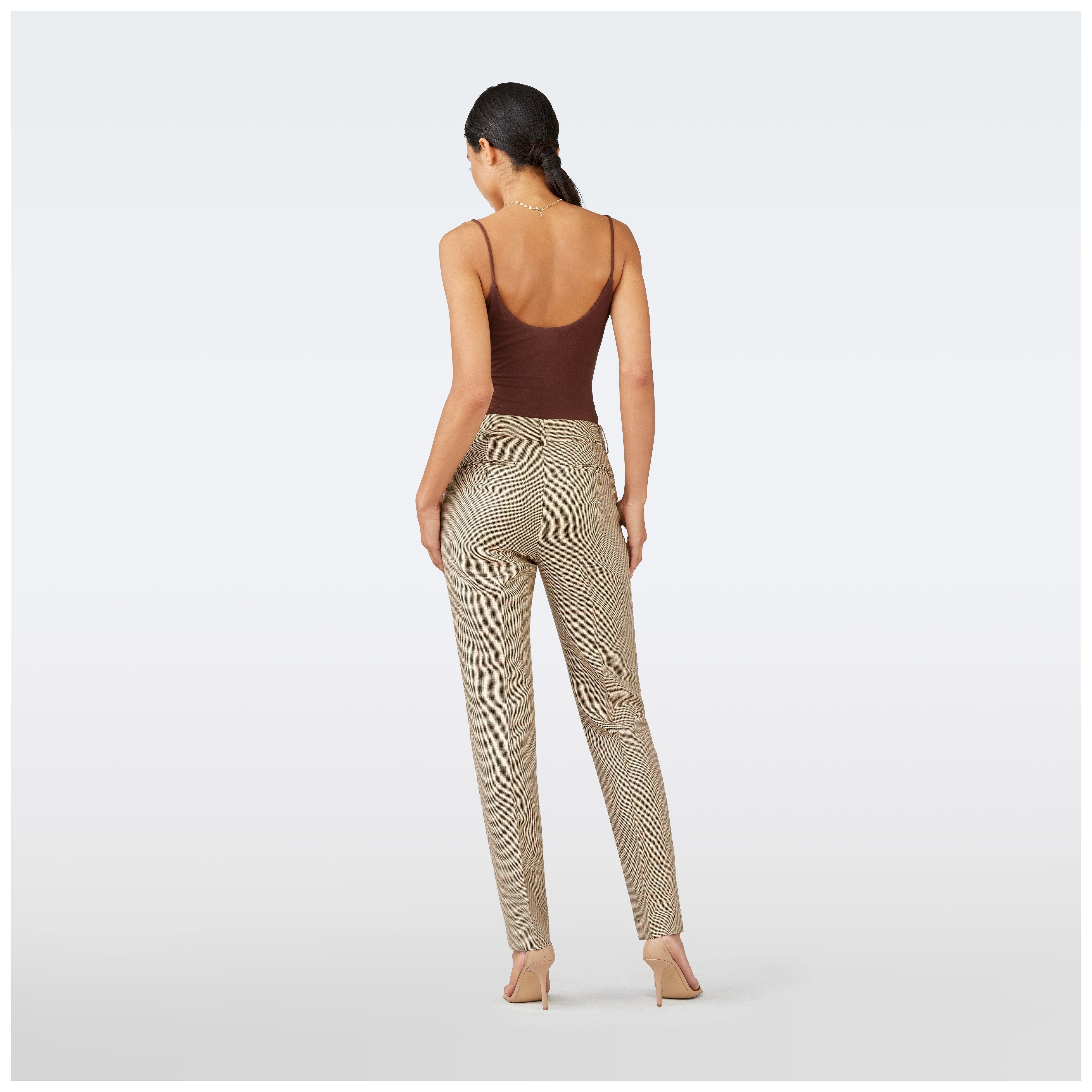 Product thumbnail 2 Brown pants women - Barnsley Checked Design from british Indochino Collection