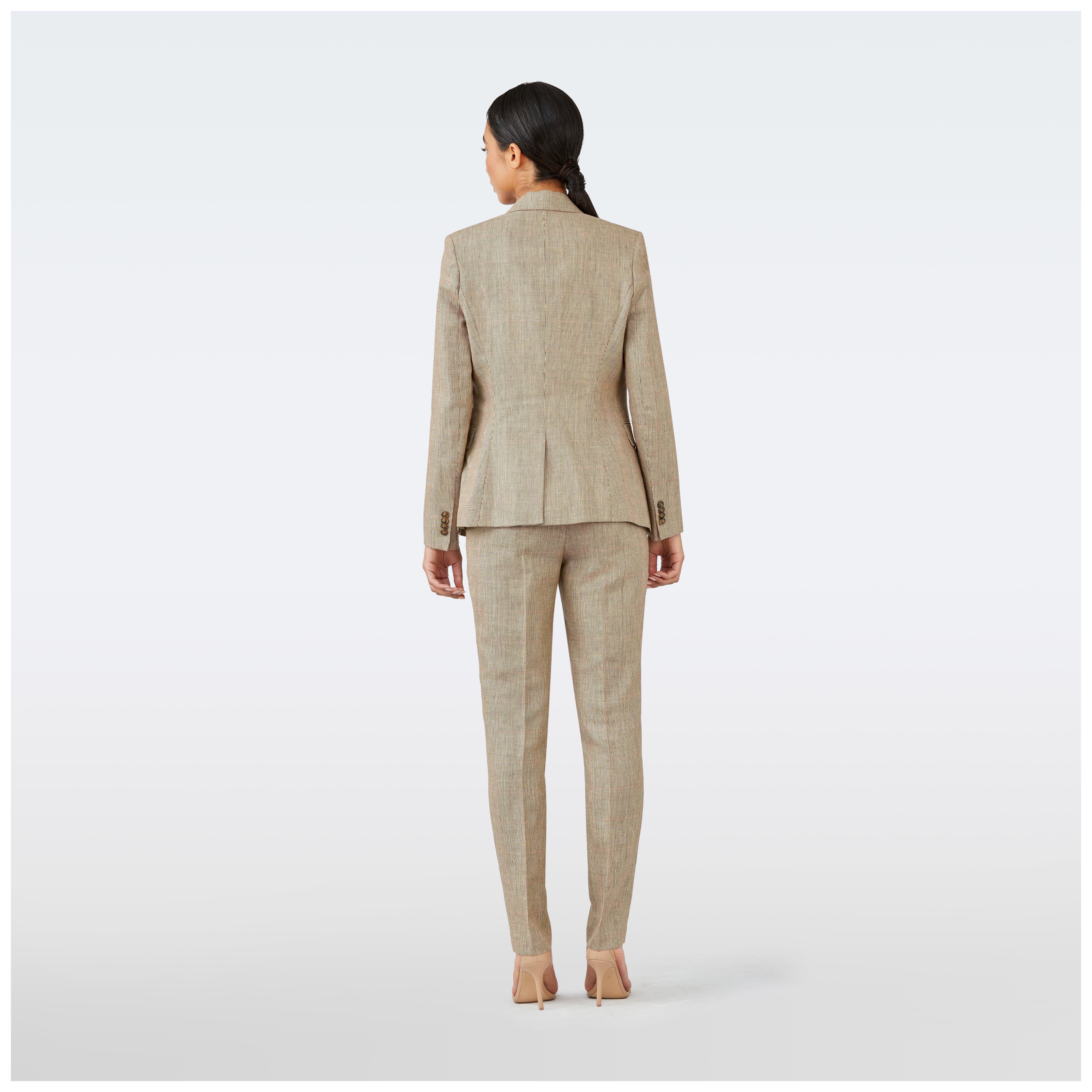 Product thumbnail 2 Brown suit women - Barnsley Checked Design from british Indochino Collection